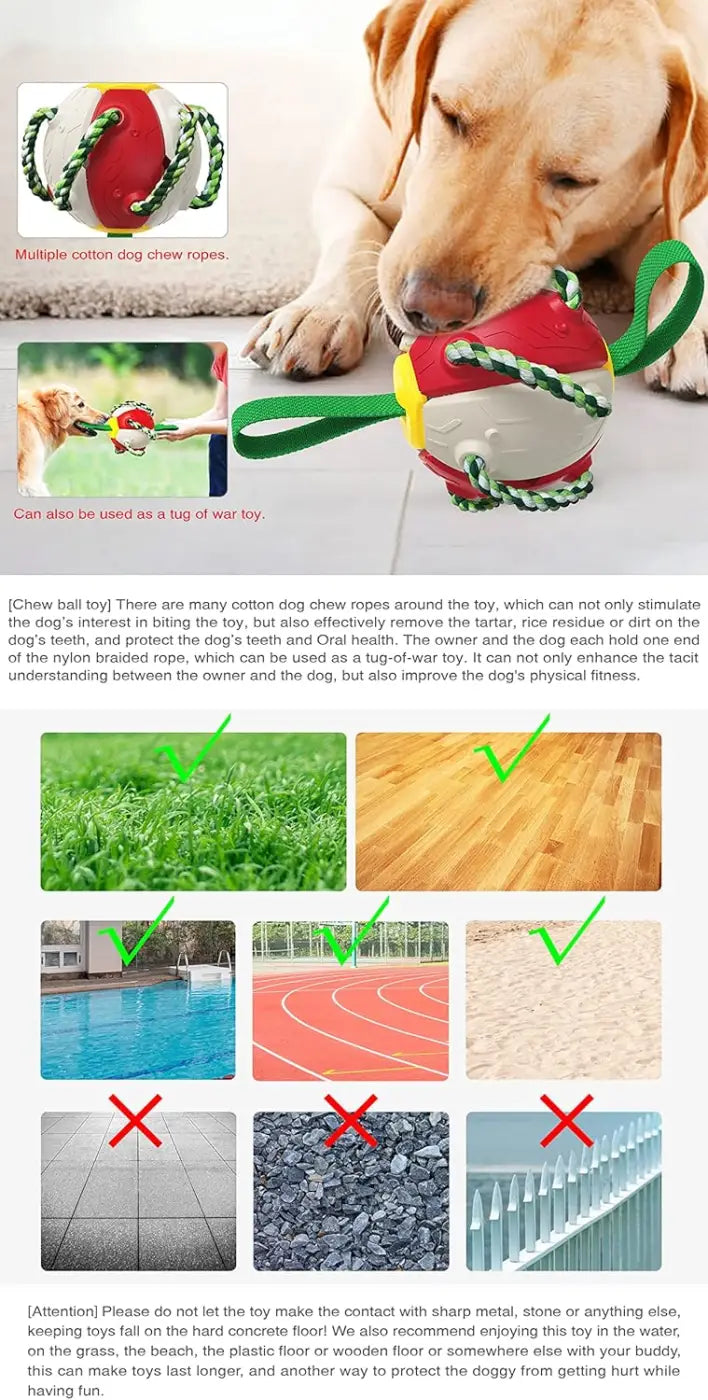 The Ball Depot dog ball: Flying Saucer Dog Ball