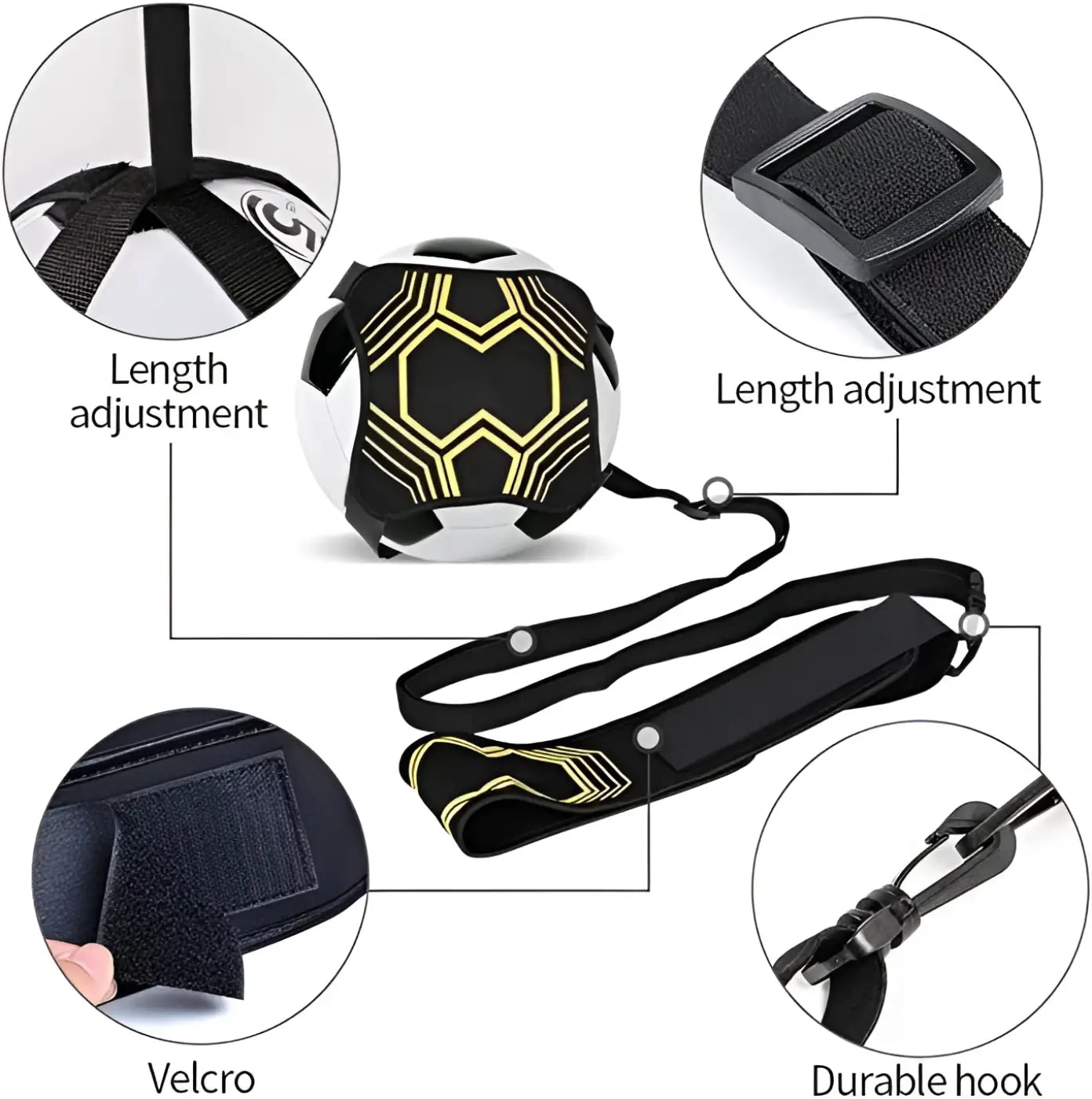 The Ball Depot soccer ball: Football Volleyball Training Aids Elastic Ball Control Device
