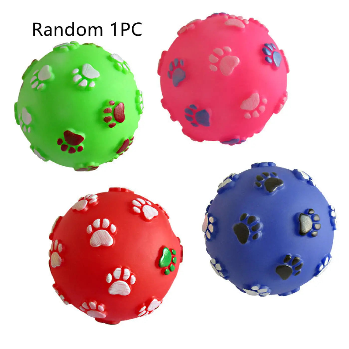 The Ball Depot dog ball: Footprints Vinyl Molar Ball