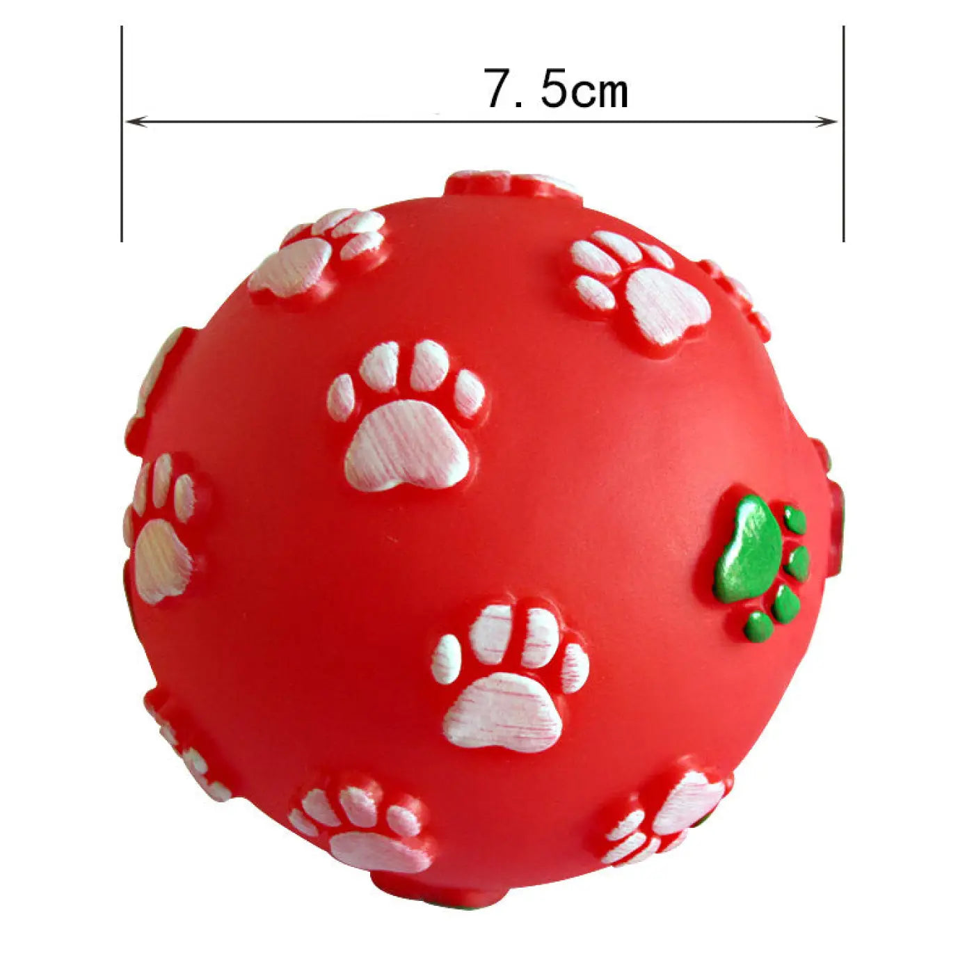 The Ball Depot dog ball: Footprints Vinyl Molar Ball