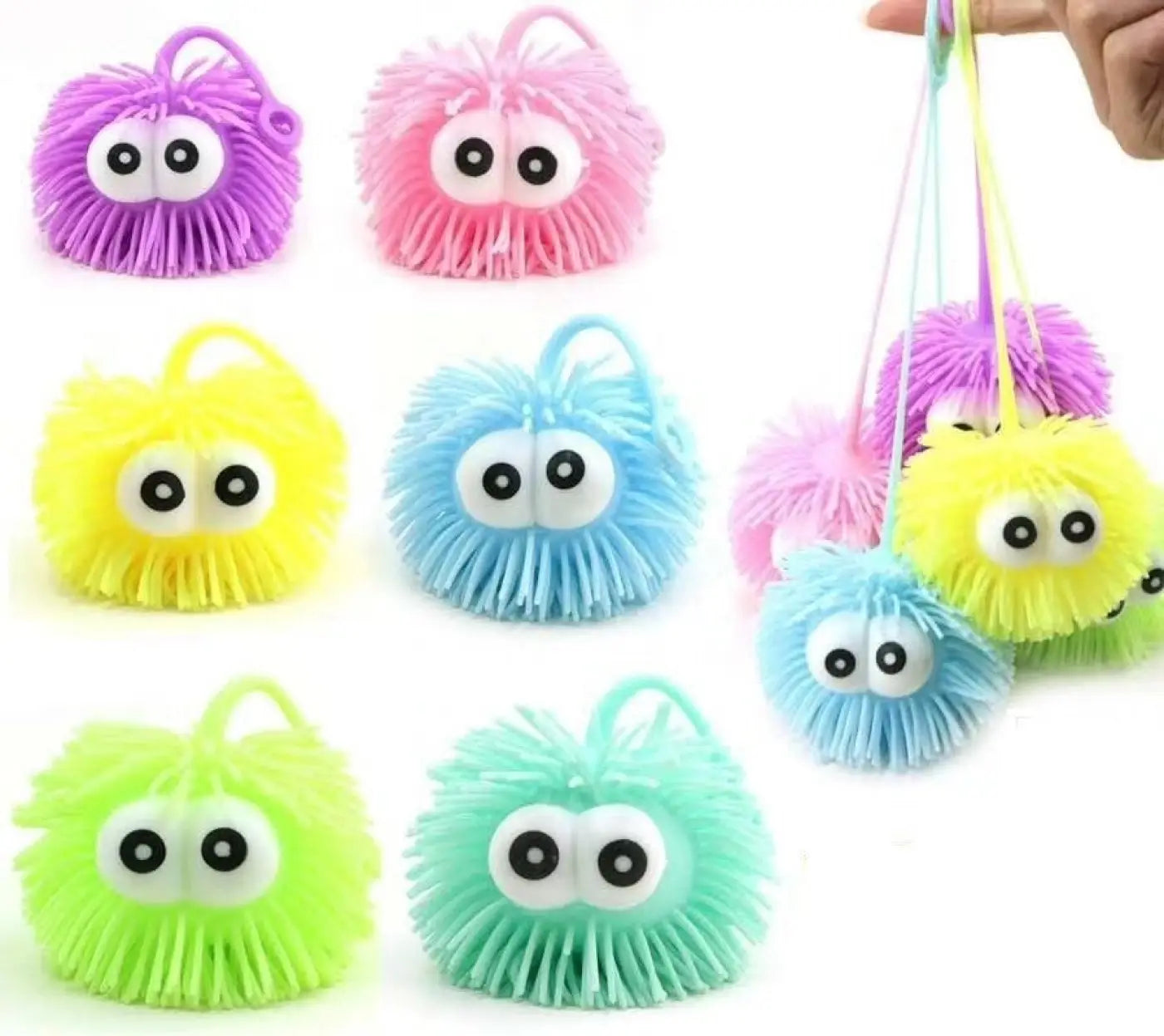 The Ball Depot novelty ball: Furry Glow Ball Squeeze
