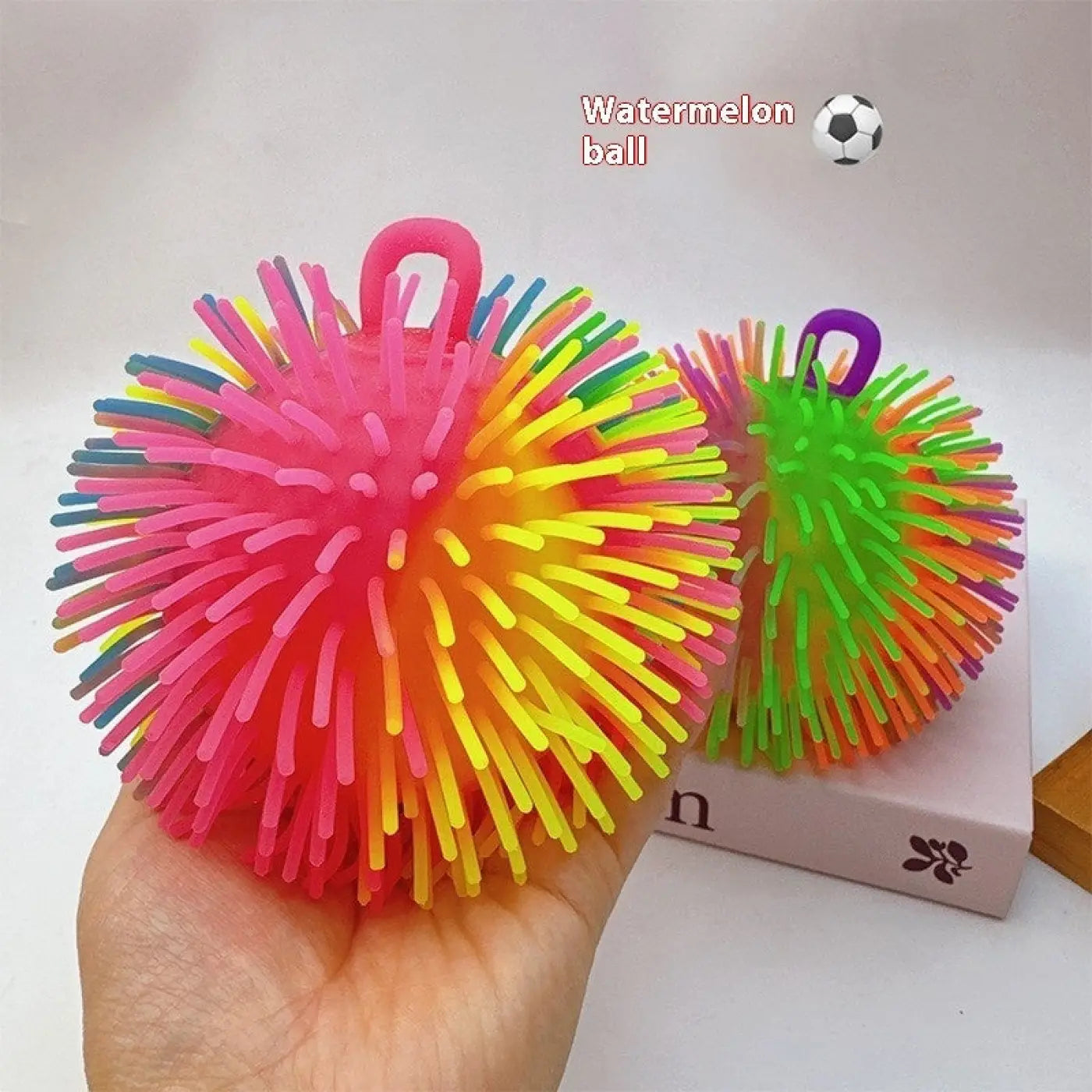 The Ball Depot novelty ball: Furry Glow Ball Squeeze