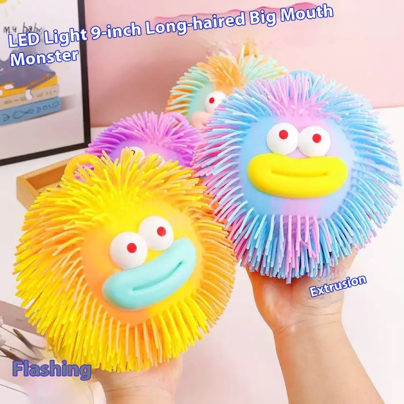 The Ball Depot novelty ball: Furry Glow Ball Squeeze