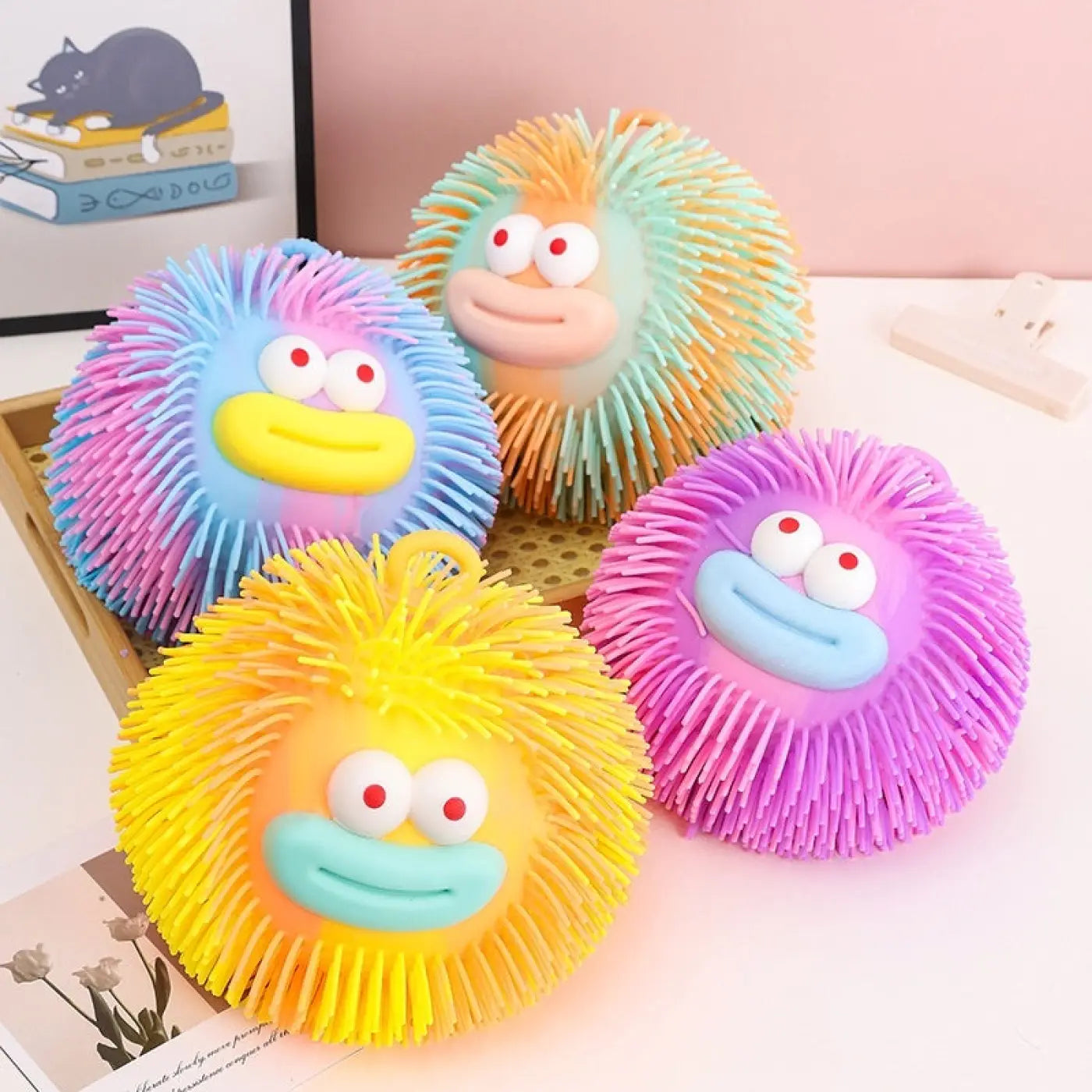 The Ball Depot novelty ball: Furry Glow Ball Squeeze