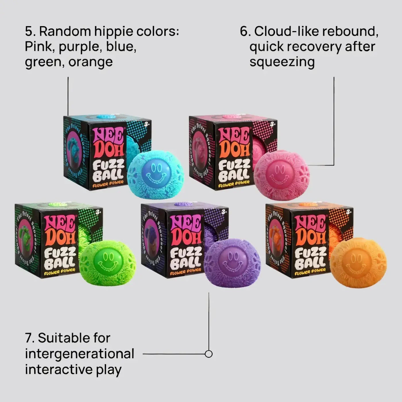 The Ball Depot stress balls: Fuzz Ball Squeeze Toy