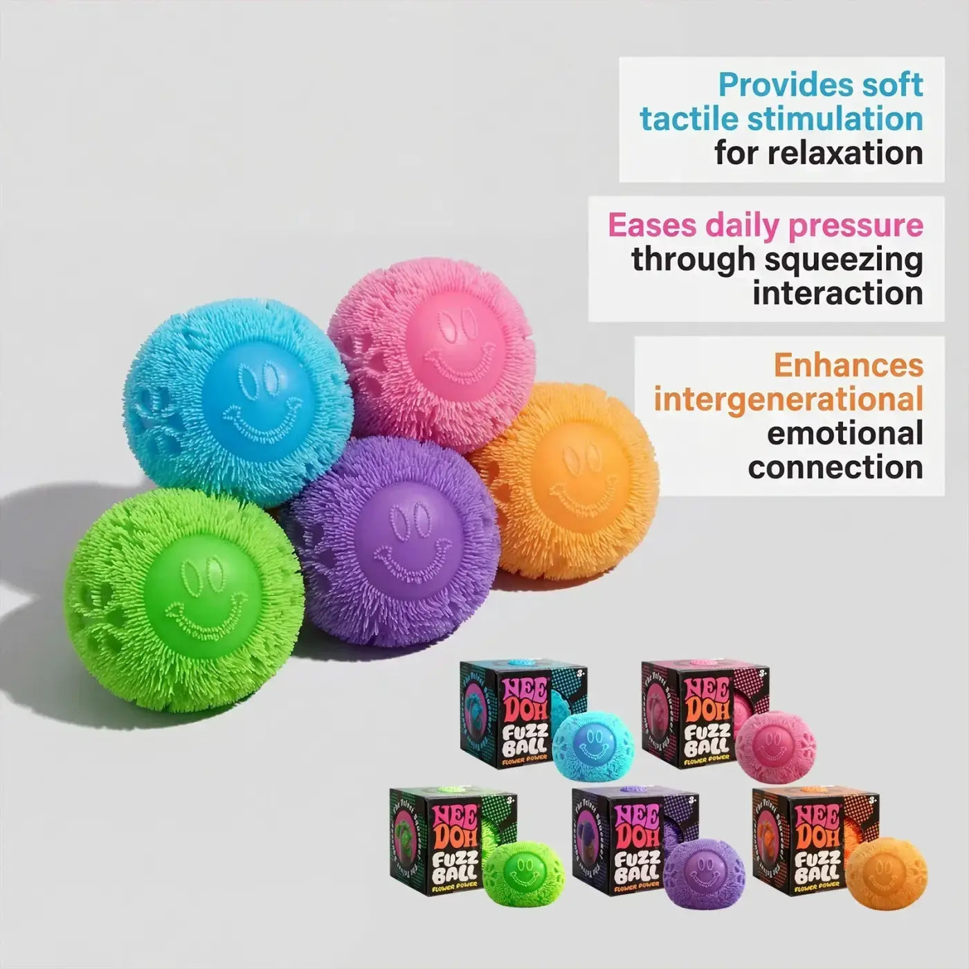 The Ball Depot stress balls: Fuzz Ball Squeeze Toy