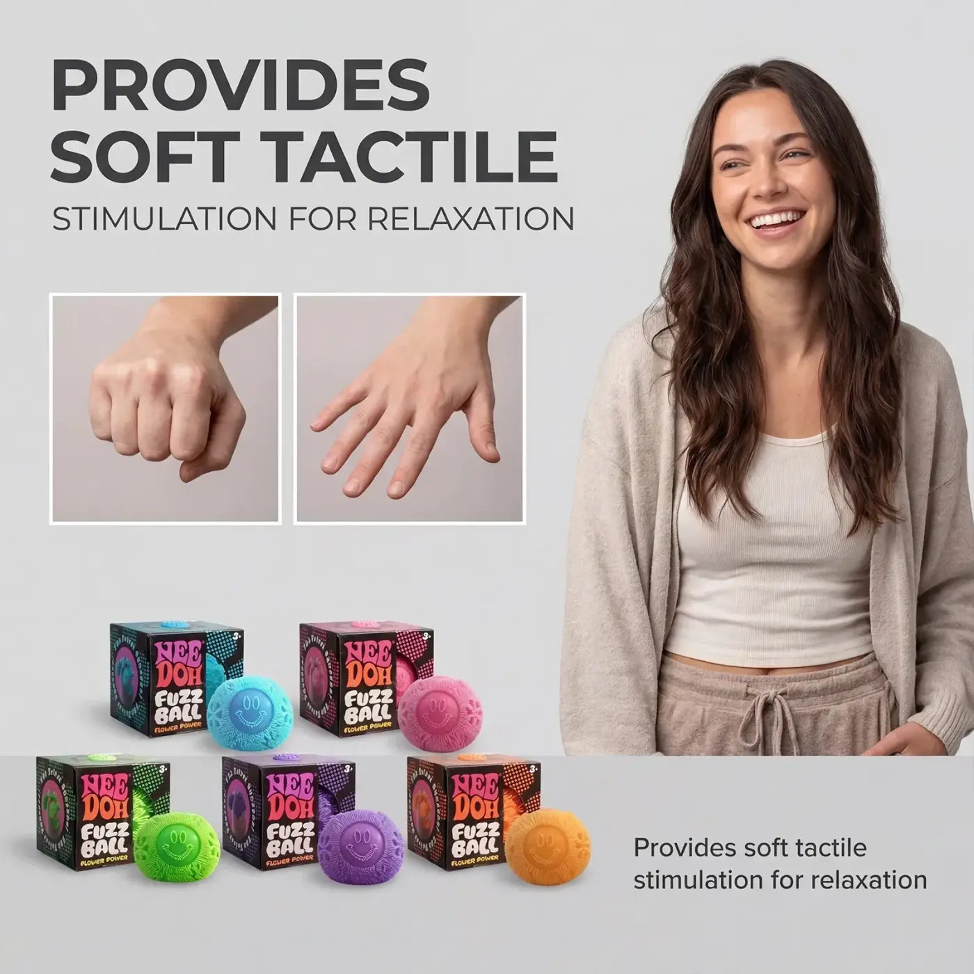 The Ball Depot stress balls: Fuzz Ball Squeeze Toy