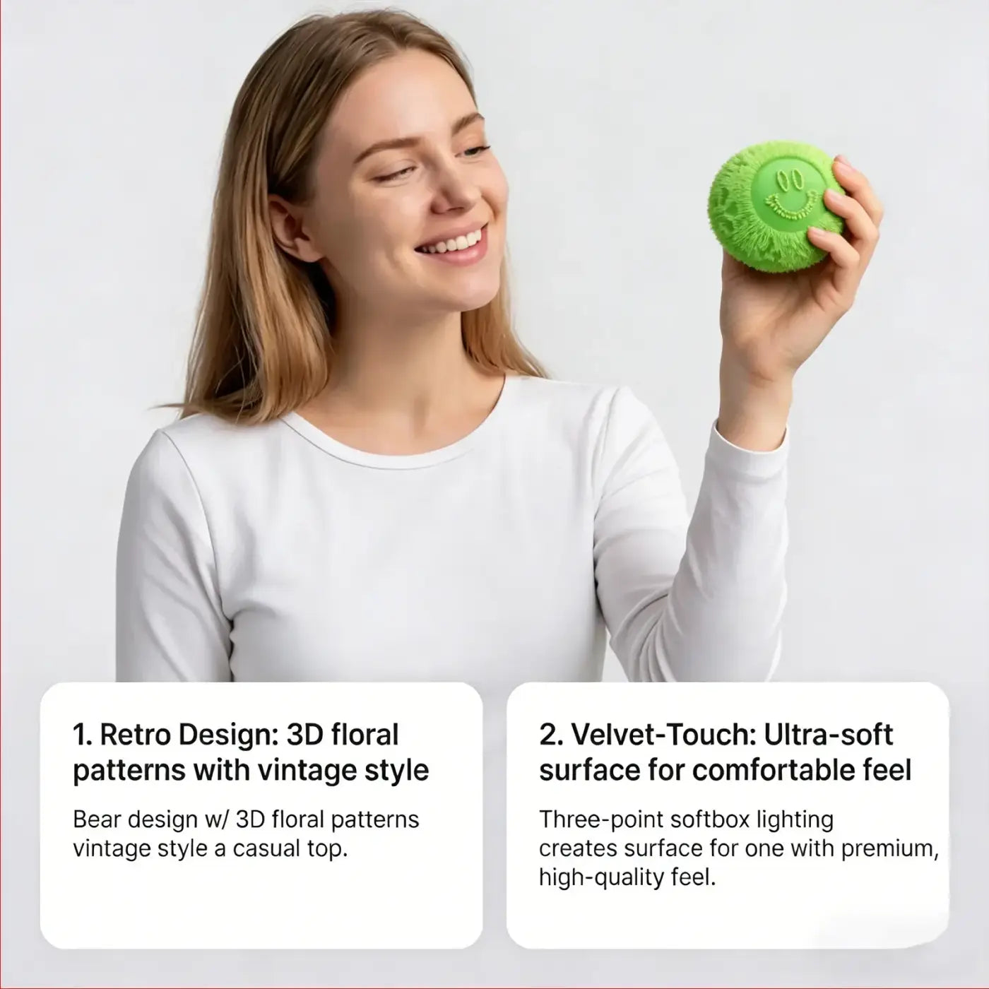 The Ball Depot stress balls: Fuzz Ball Squeeze Toy