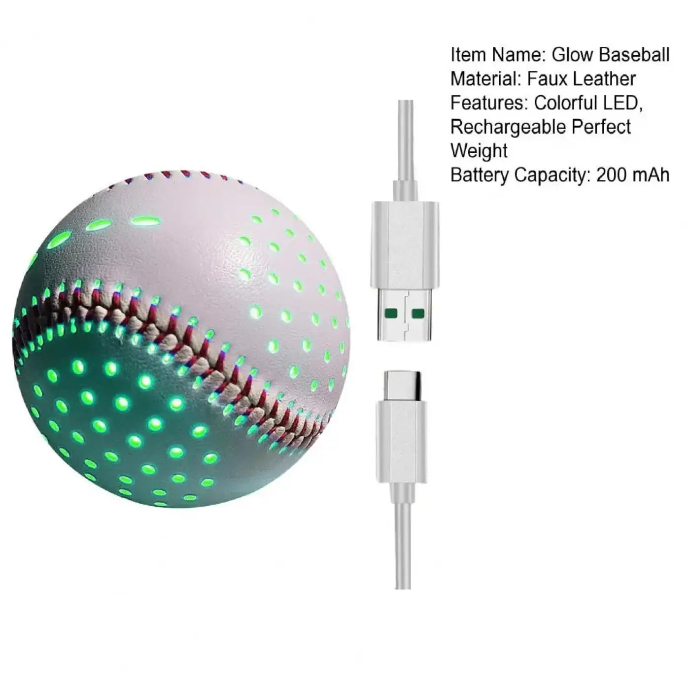 The Ball Depot : Glow Baseball Colorful LED Light Up 6 Colors