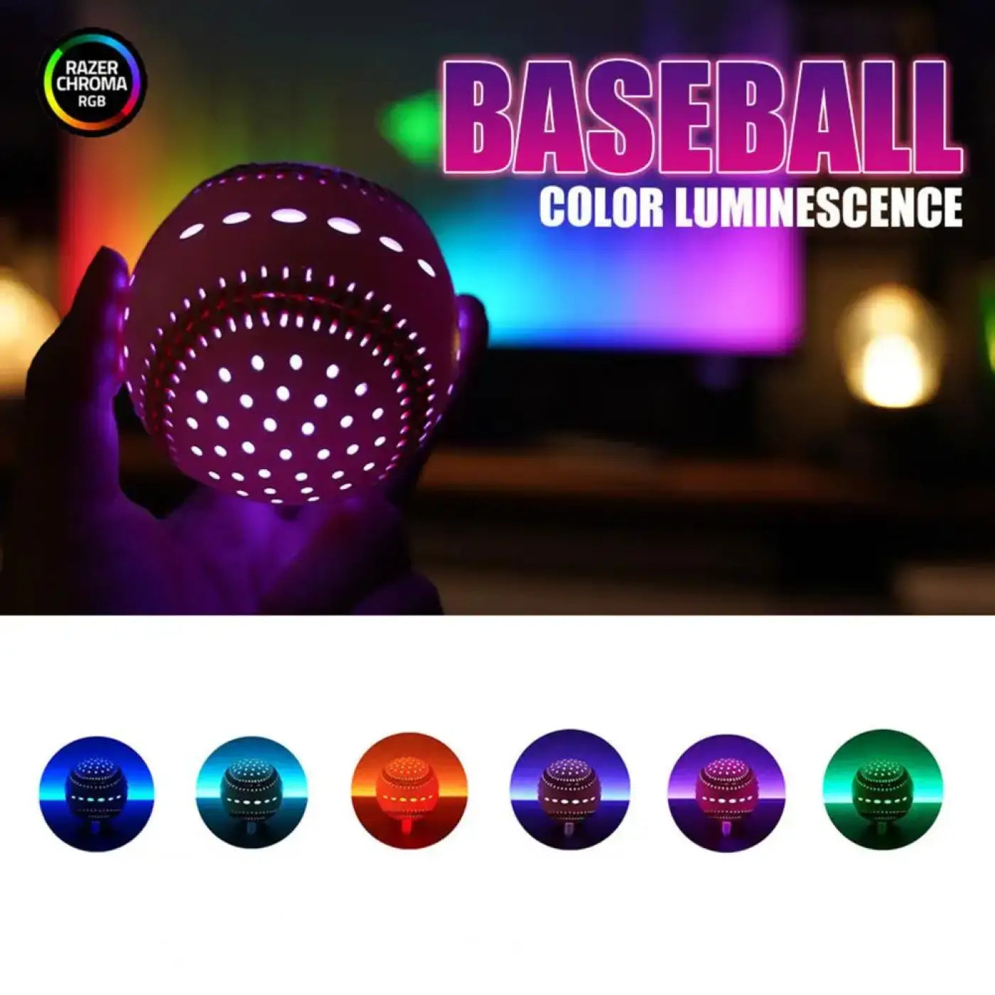 The Ball Depot : Glow Baseball Colorful LED Light Up 6 Colors