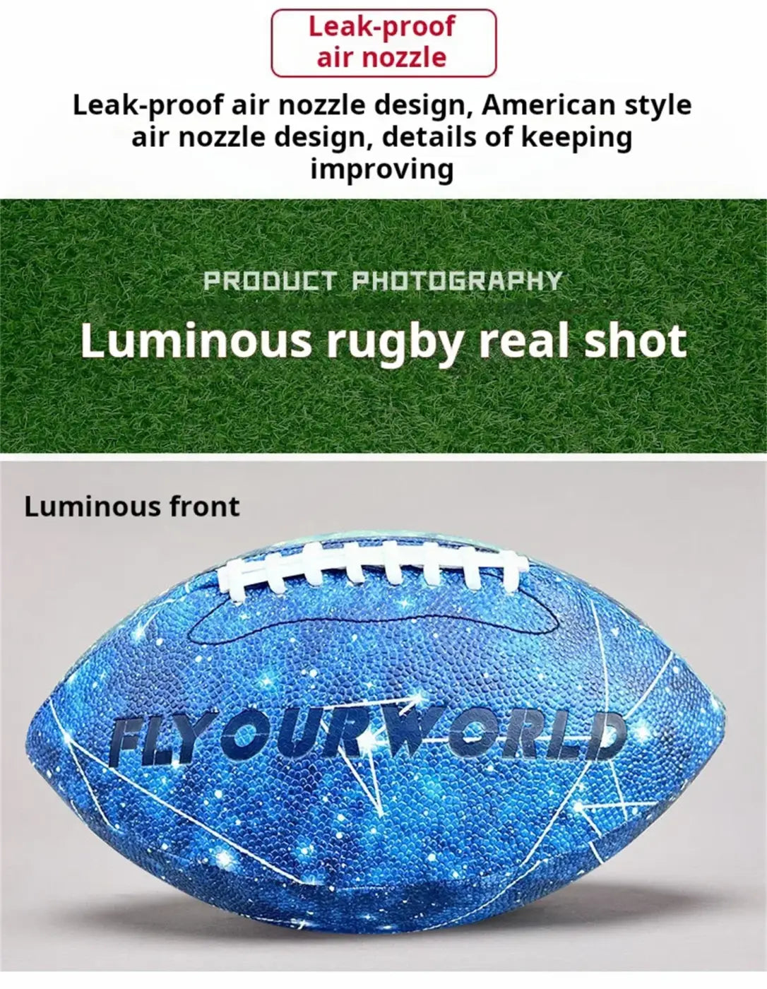 The Ball Depot american football: Glow-in-the-Dark American Football - Size 9 & 6