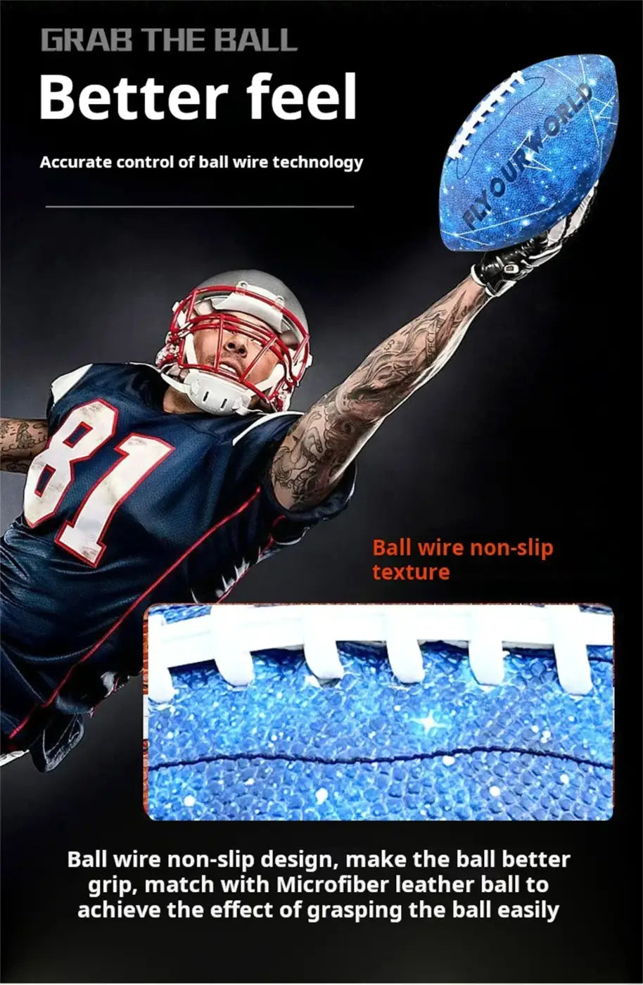 The Ball Depot american football: Glow-in-the-Dark American Football - Size 9 & 6