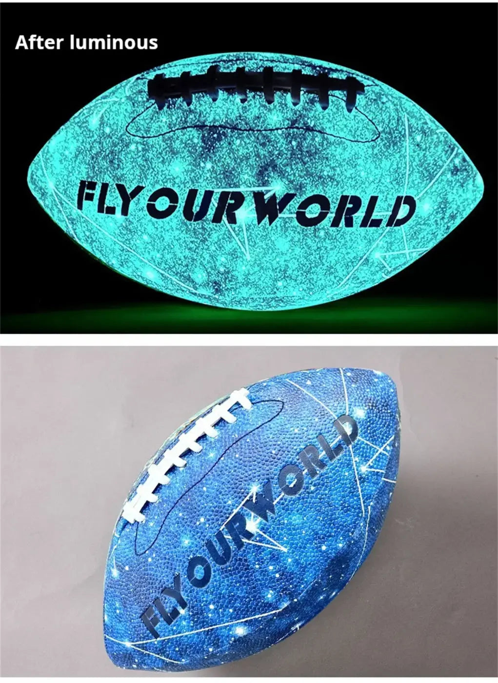 The Ball Depot american football: Glow-in-the-Dark American Football - Size 9 & 6
