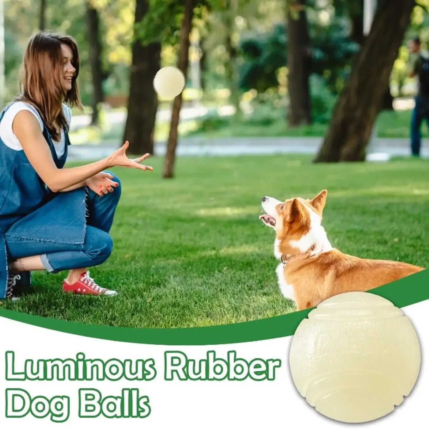 The Ball Depot dog ball: Glow-in -the-Dark Dog Toy Balls -3 Pcs