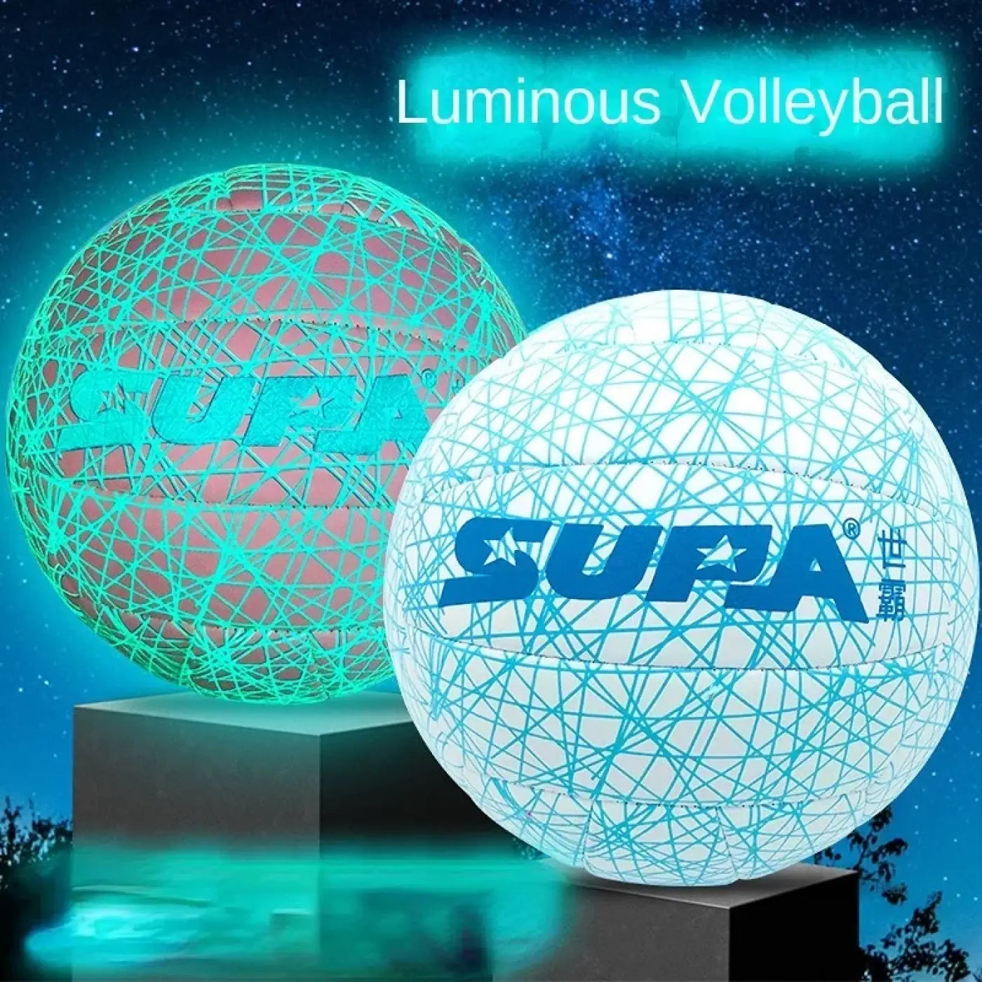 The Ball Depot volleyball: Glow-in-The-Dark Fluorescent Volleyball