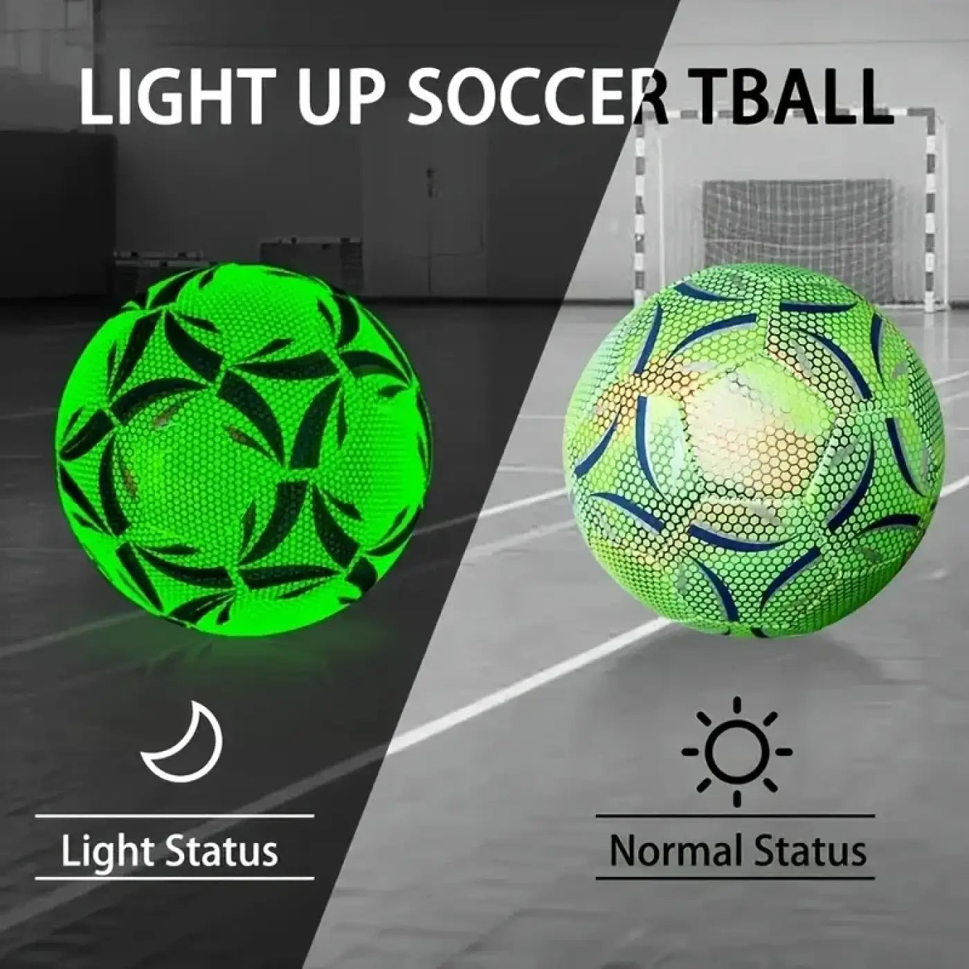 The Ball Depot glow soccer ball: Glow-in-the-Dark Outdoor Soccer Ball