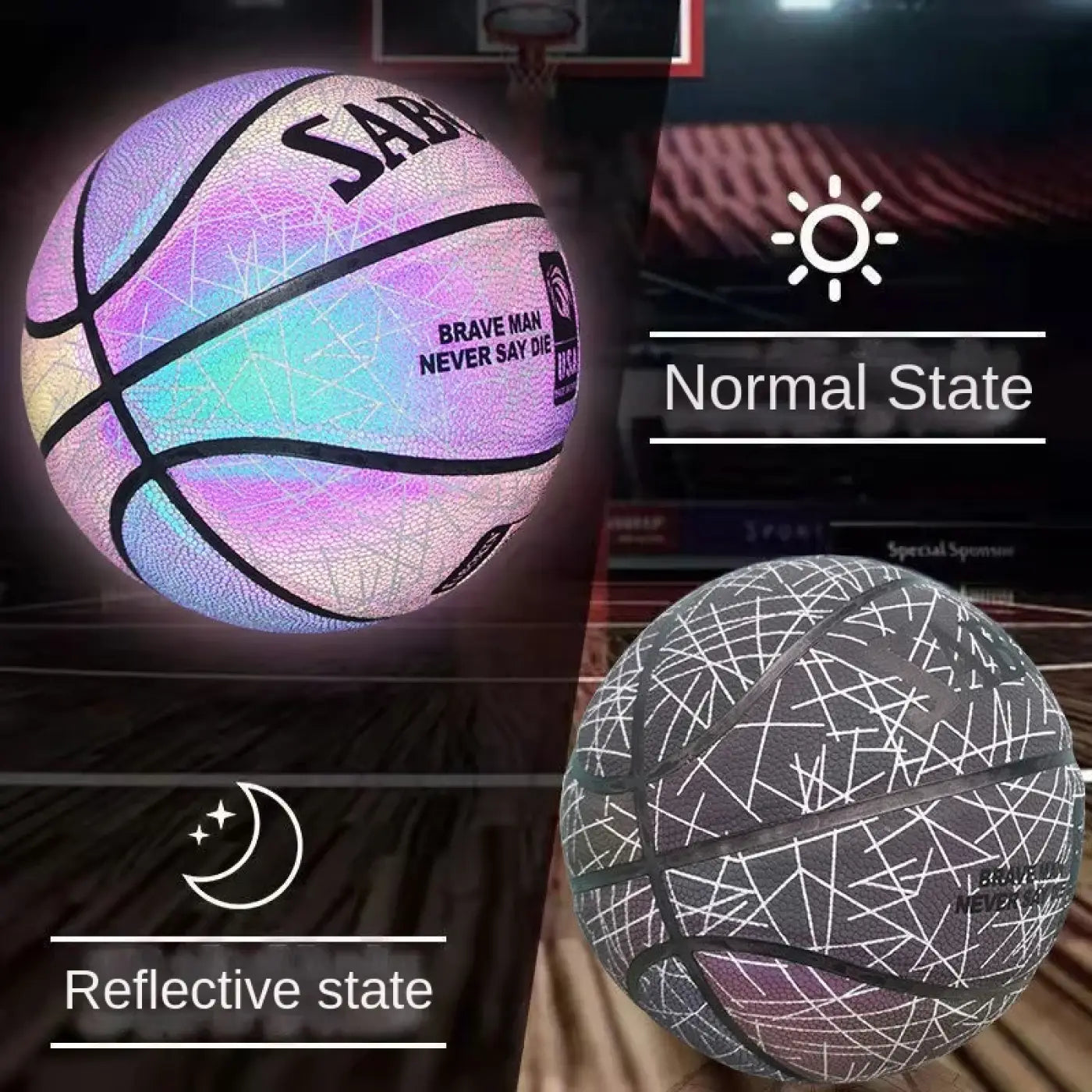 The Ball Depot glow basketball: Glow In The Dark Street Basketballs