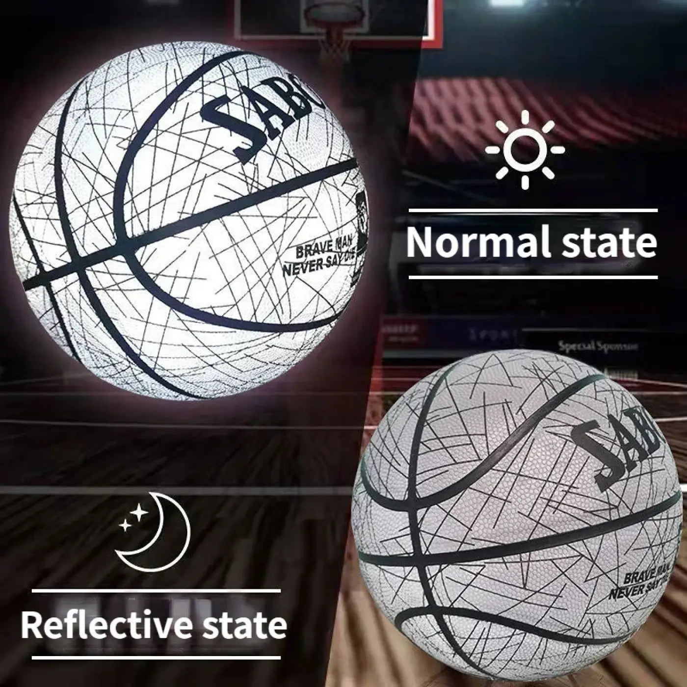 The Ball Depot glow basketball: Glow In The Dark Street Basketballs