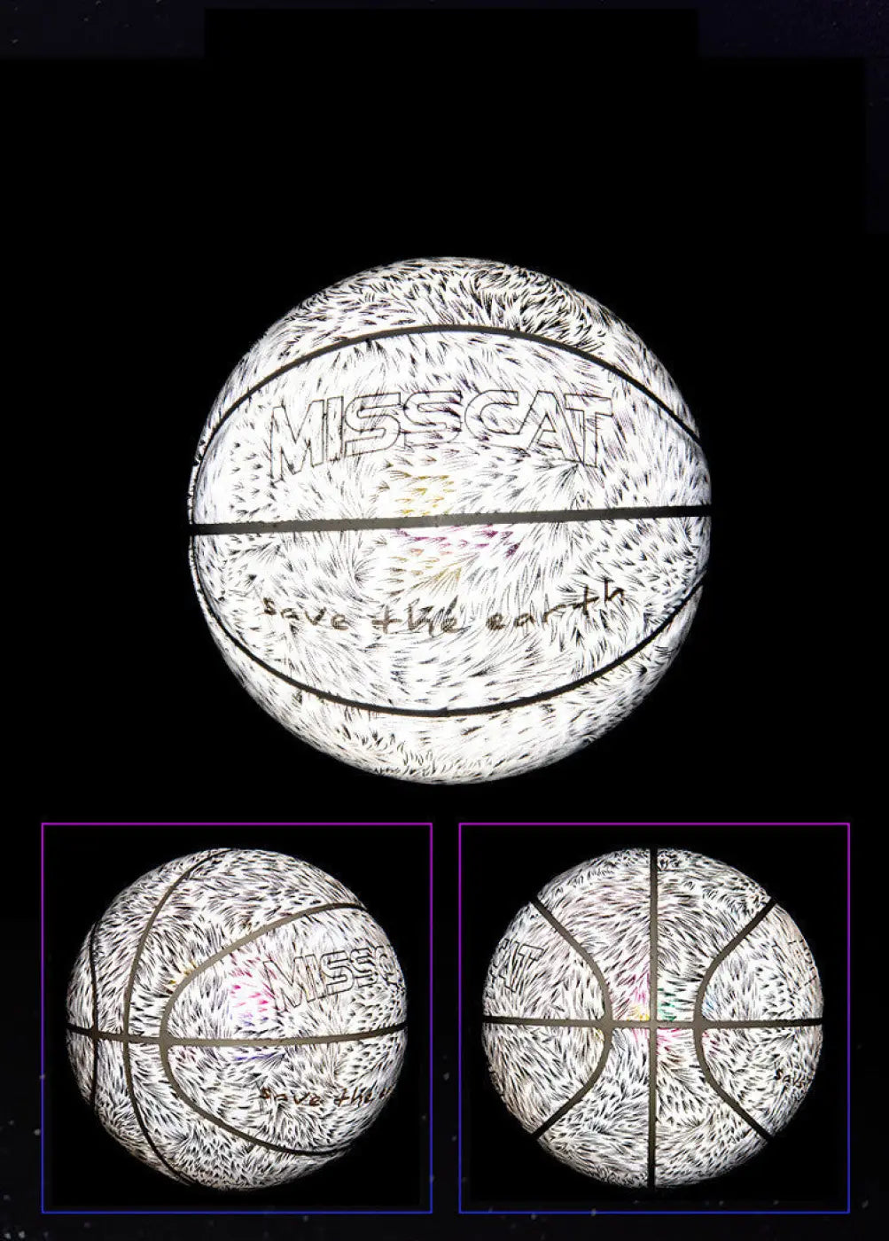 The Ball Depot basketball: Glowing Luminous Fluorescent Basketball