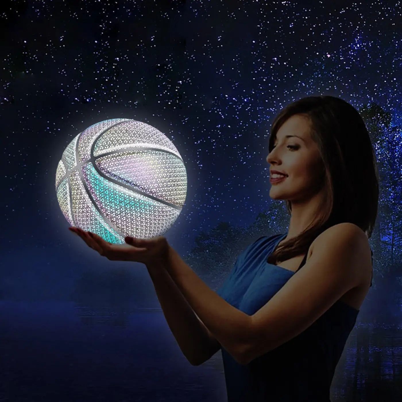 The Ball Depot basketball: Glowing Luminous Fluorescent Basketball