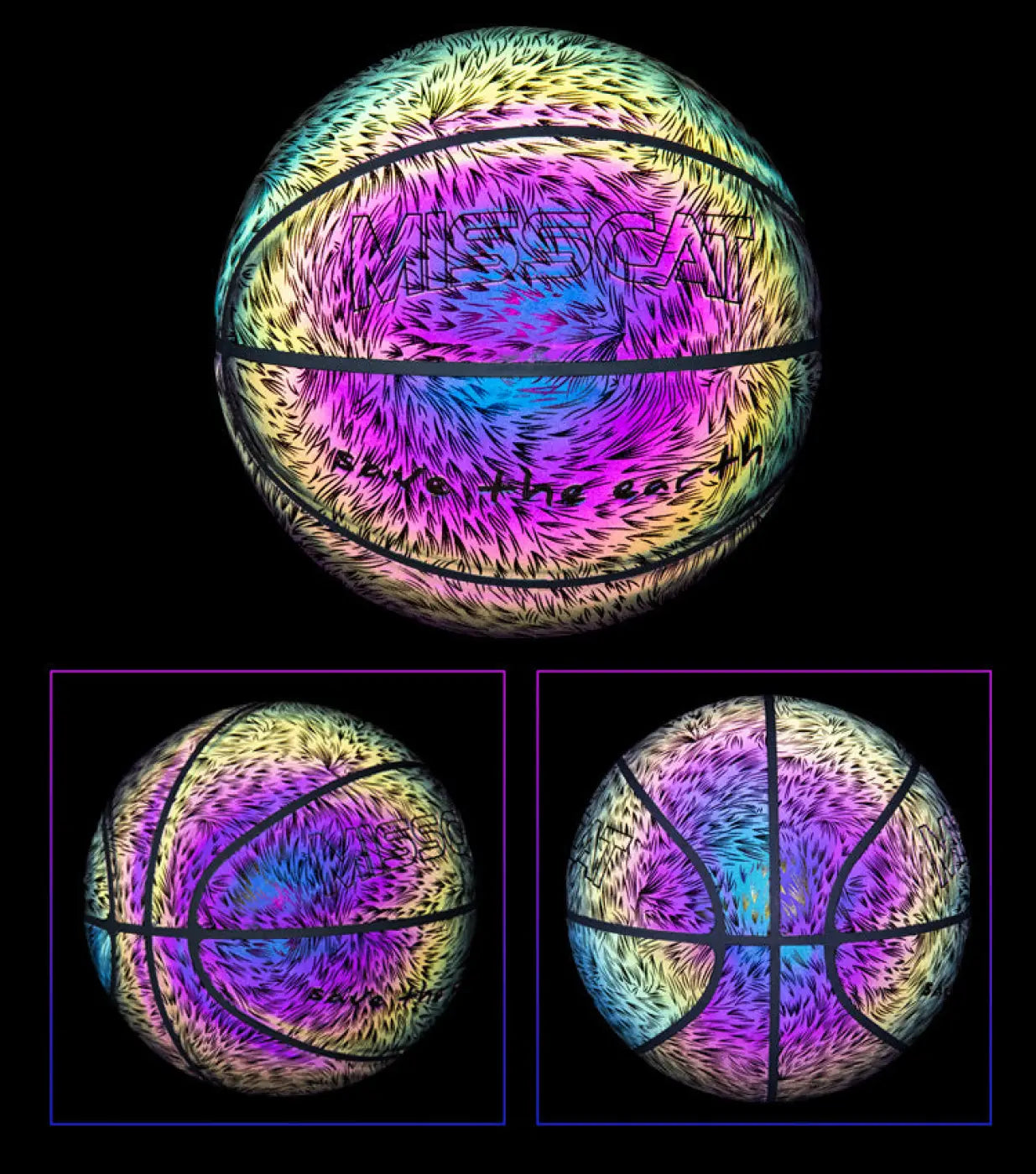 The Ball Depot basketball: Glowing Luminous Fluorescent Basketball