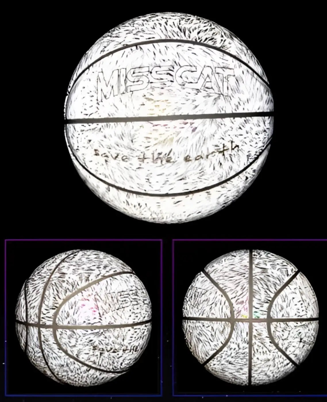 The Ball Depot basketball: Glowing Luminous Fluorescent Basketball