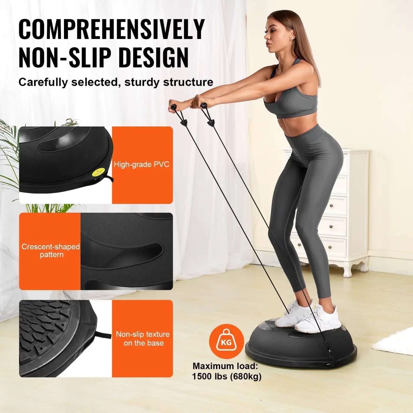 The Ball Depot stability ball: Half Exercise Ball Trainer, 26 Inch Balance Ball Trainer