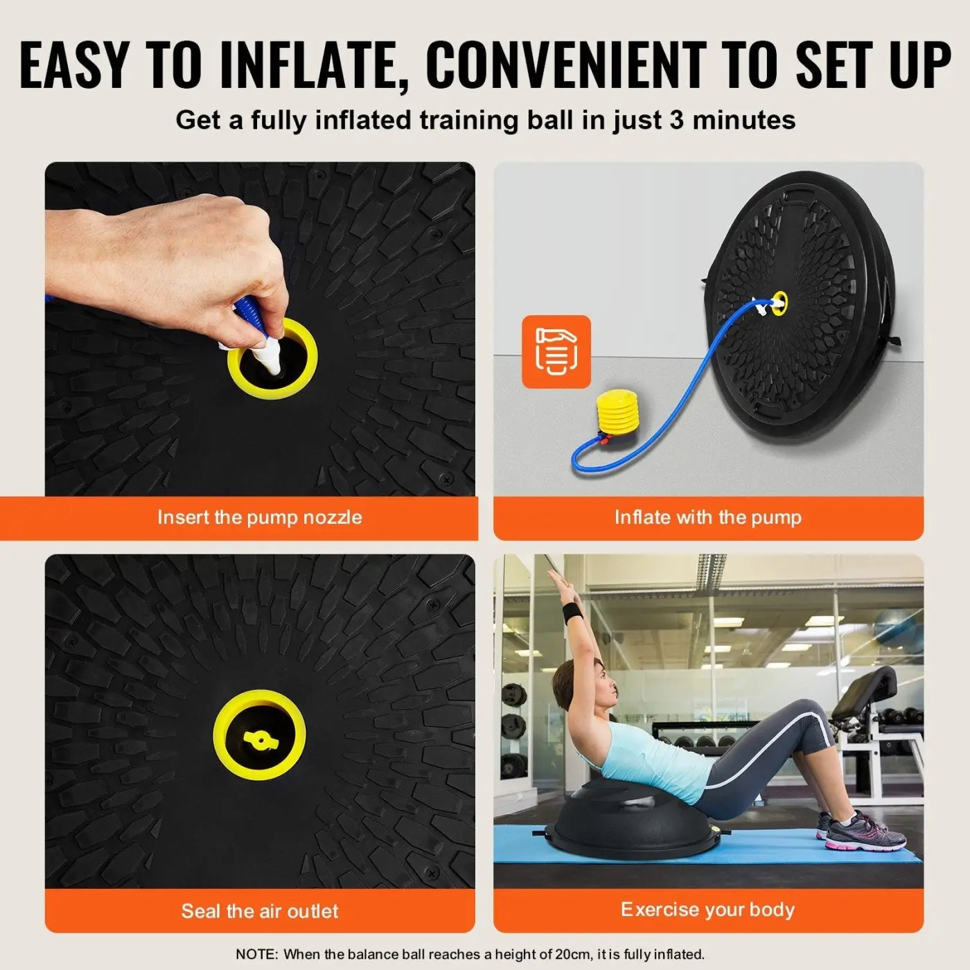 The Ball Depot stability ball: Half Exercise Ball Trainer, 26 Inch Balance Ball Trainer