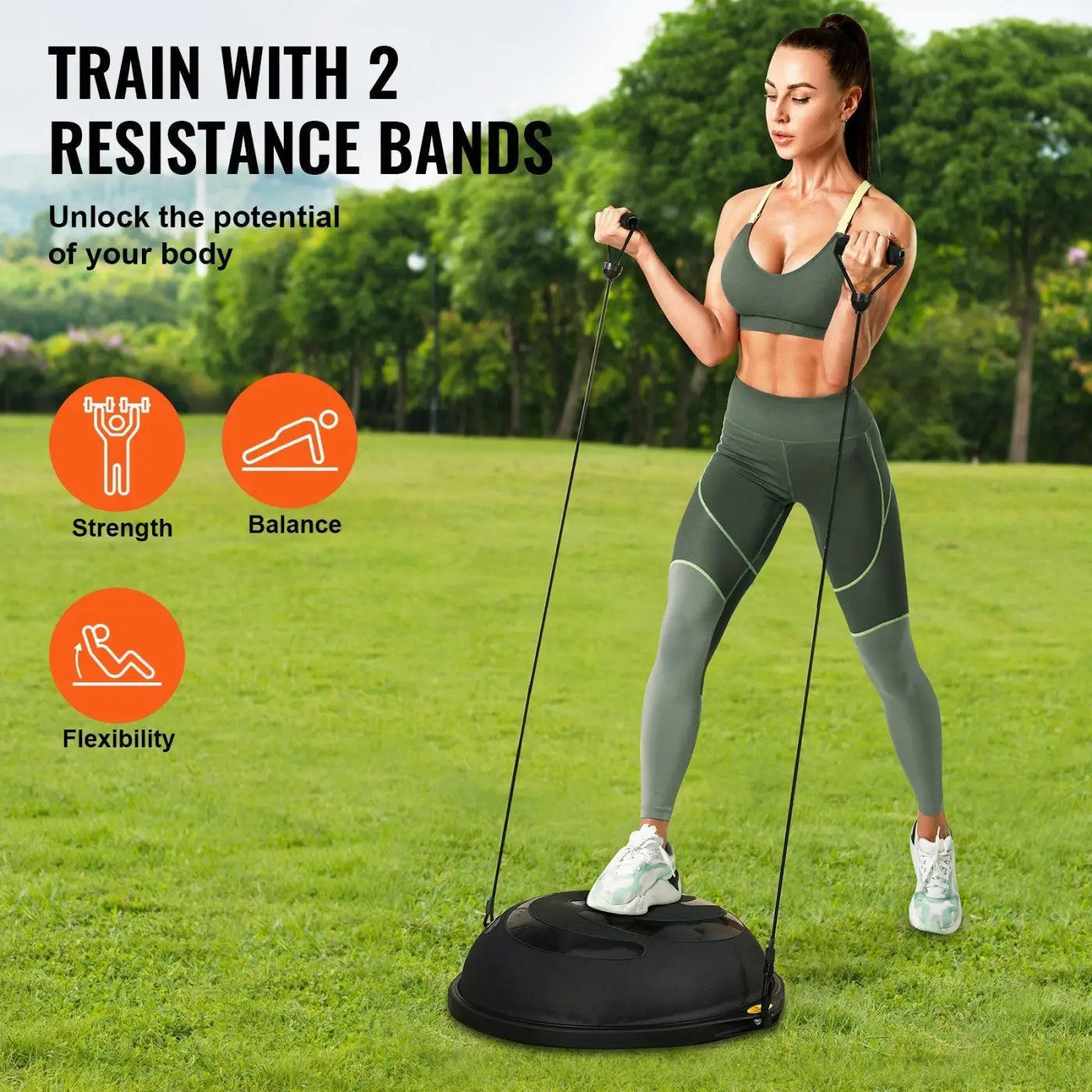The Ball Depot stability ball: Half Exercise Ball Trainer, 26 Inch Balance Ball Trainer
