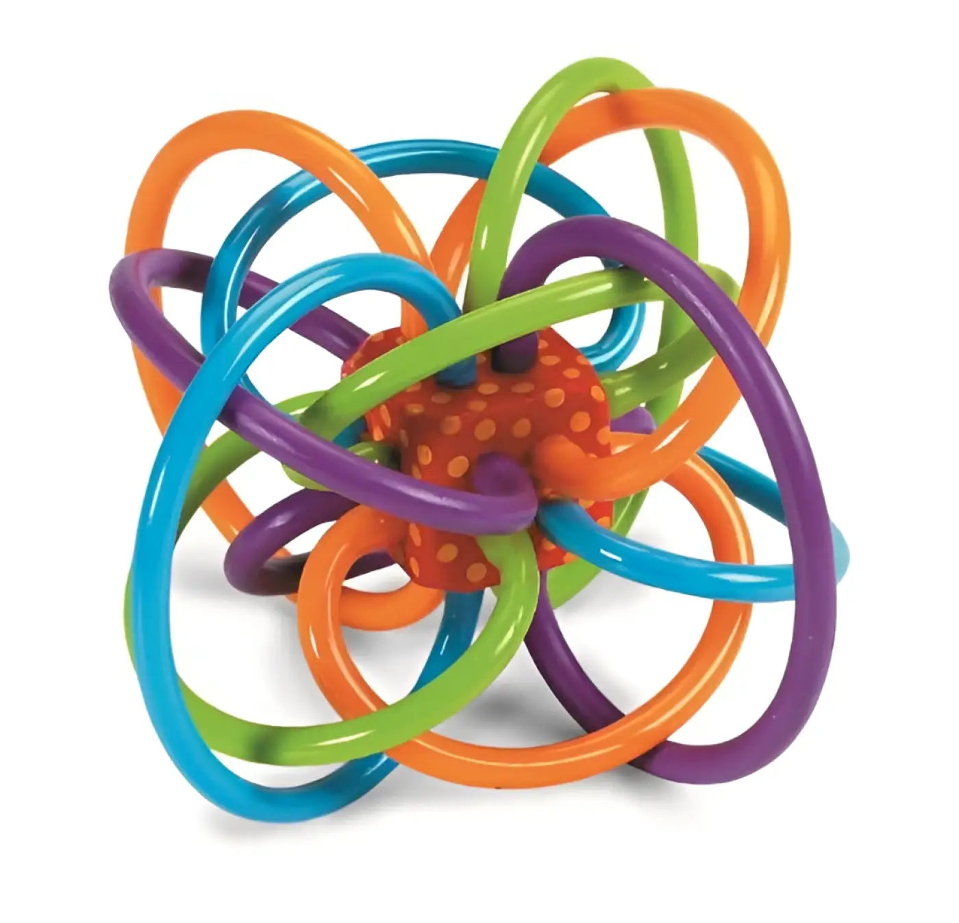 The Ball Depot baby balls: Hand Grip Teether Silicone Rattle Ball