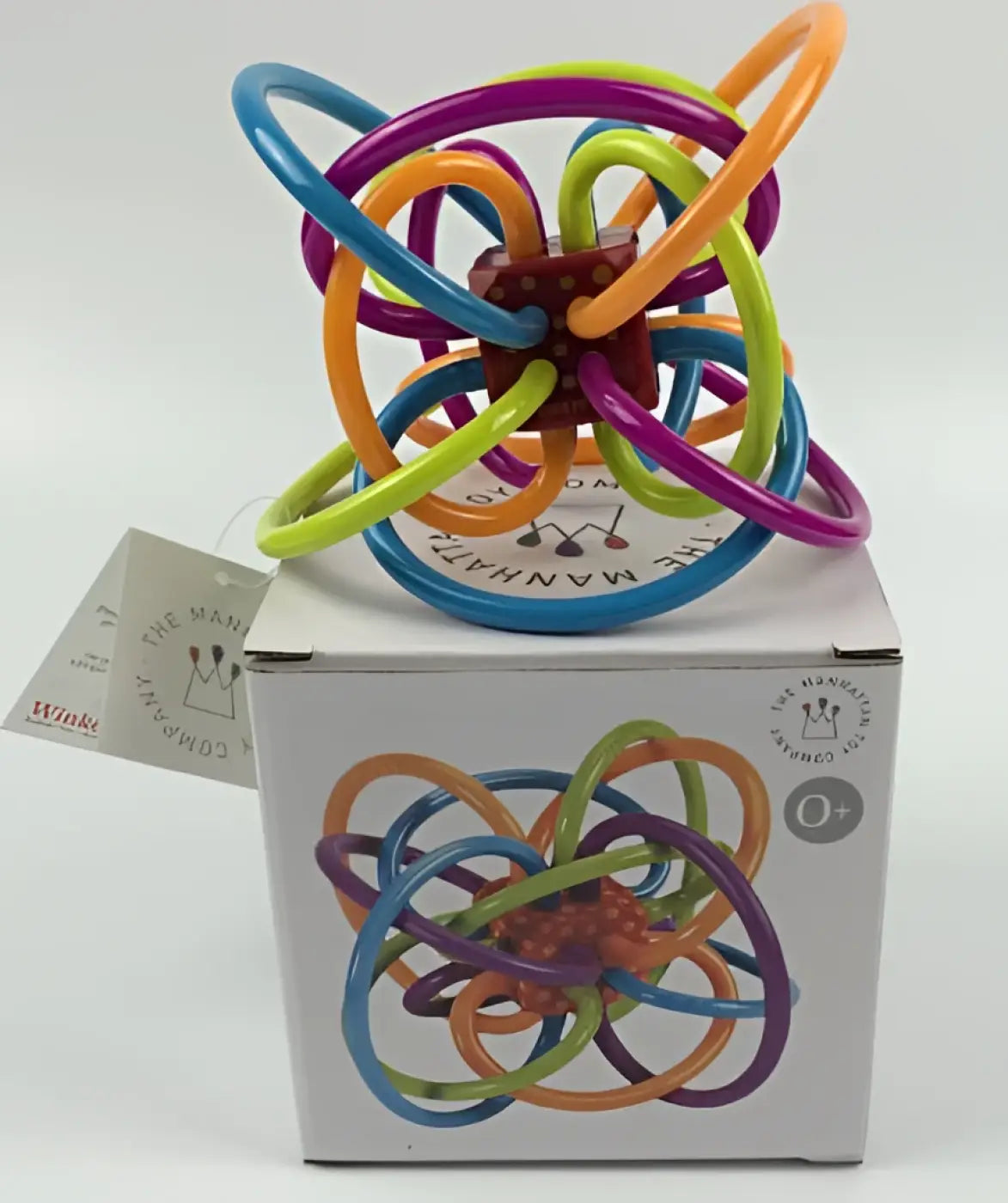 The Ball Depot baby balls: Hand Grip Teether Silicone Rattle Ball