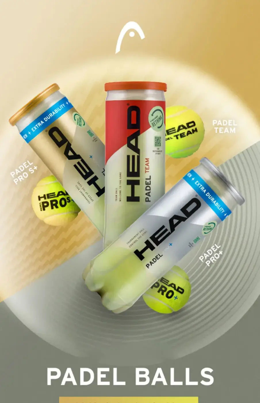 The Ball Depot tennis balls: HEAD Controlled Tennis Balls - 3 Balls