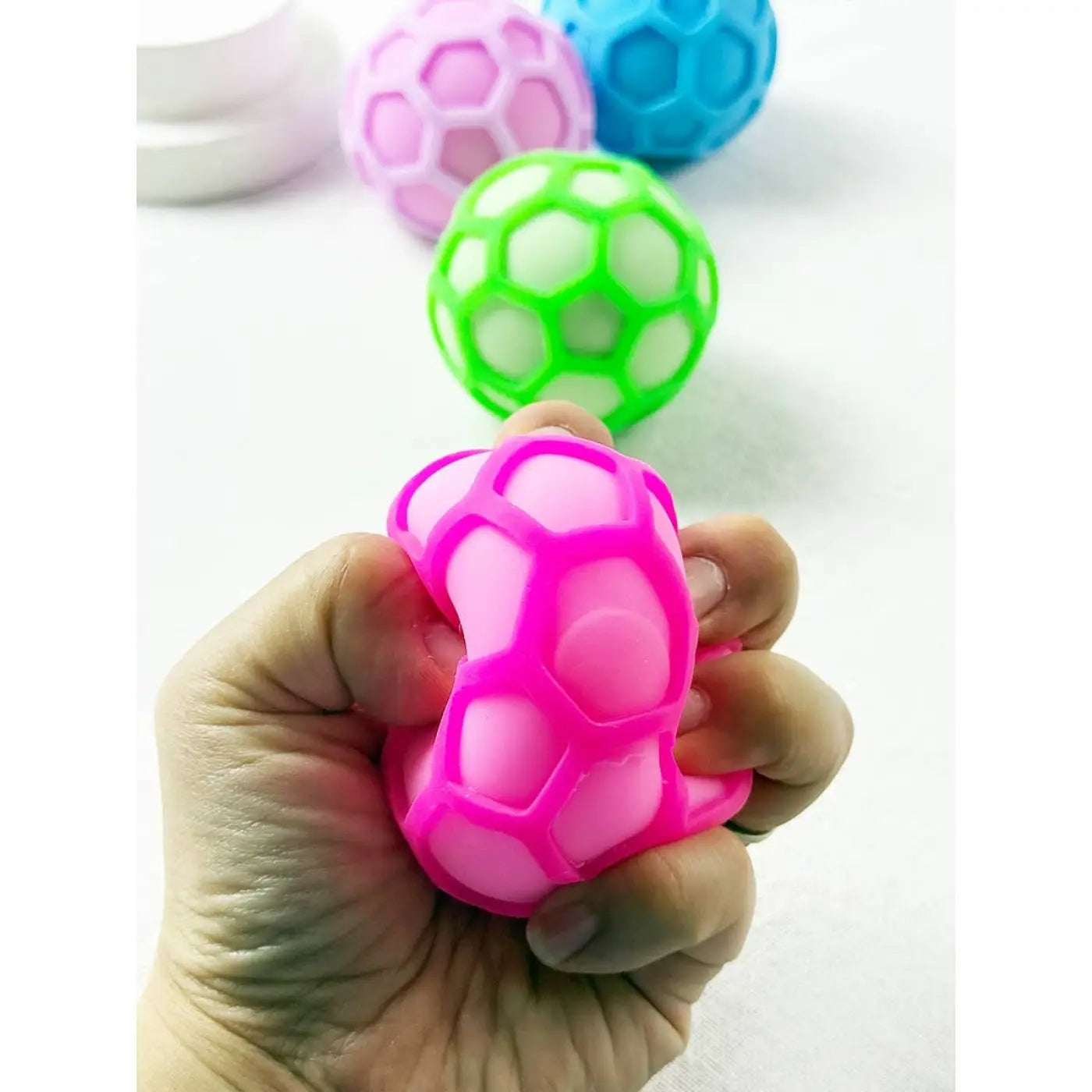 Love and Repeat squish ball: Hexaball Stress Squishy Ball