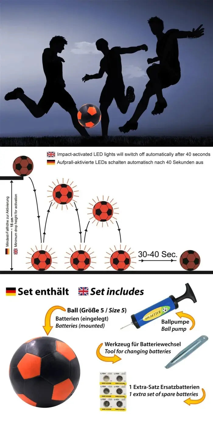 The Ball Depot soccer ball: High-quality LED Light Up Soccer Ball