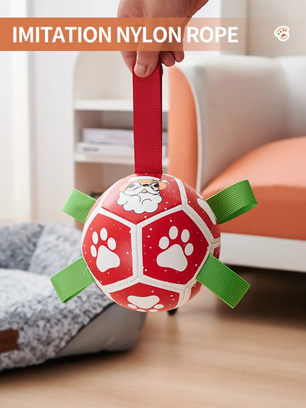 The Ball Depot dog balls: Holiday Soccer Dog Balls