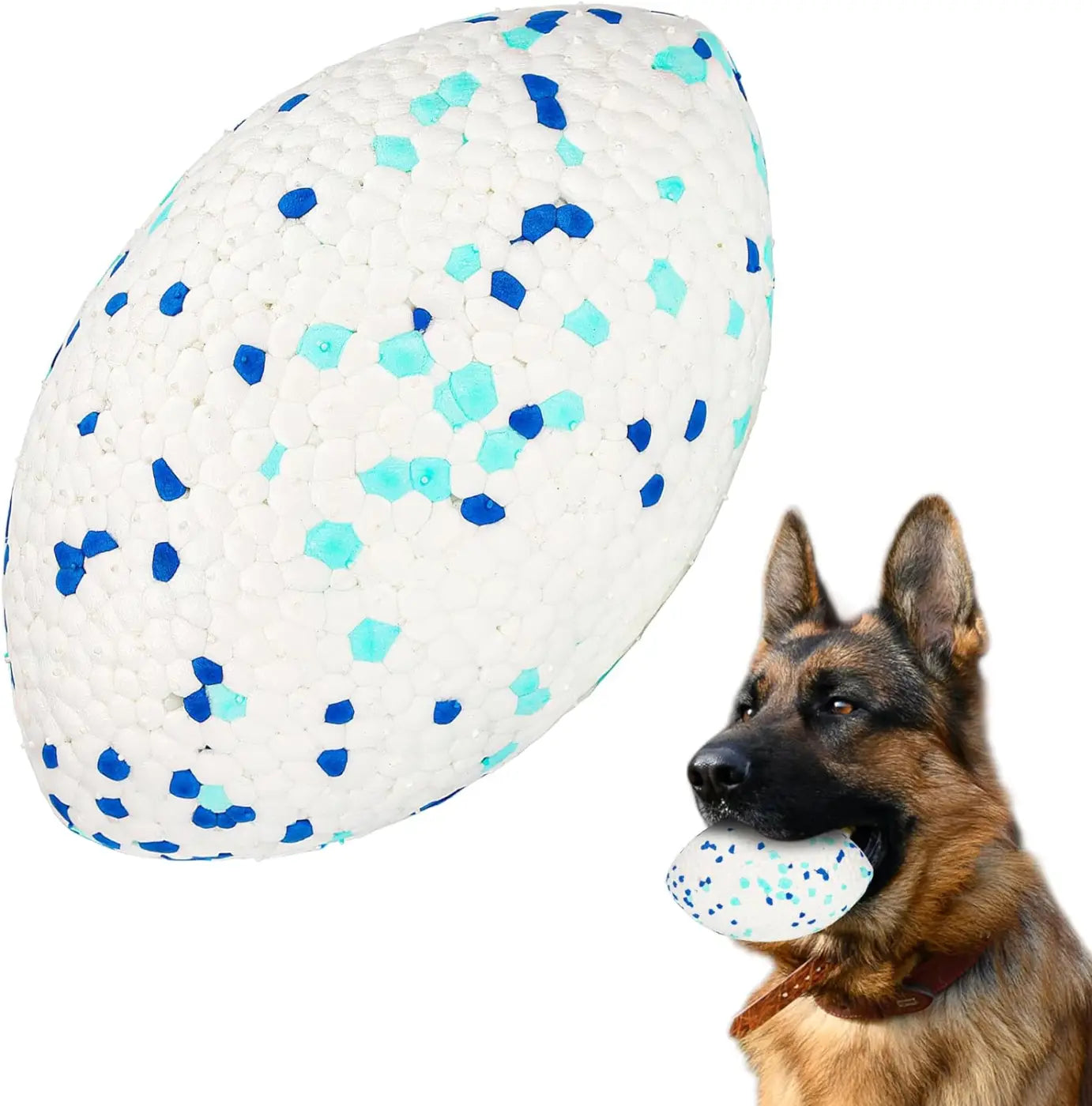The Ball Depot dog balls: Indestructible Large Rugby Dog Balls