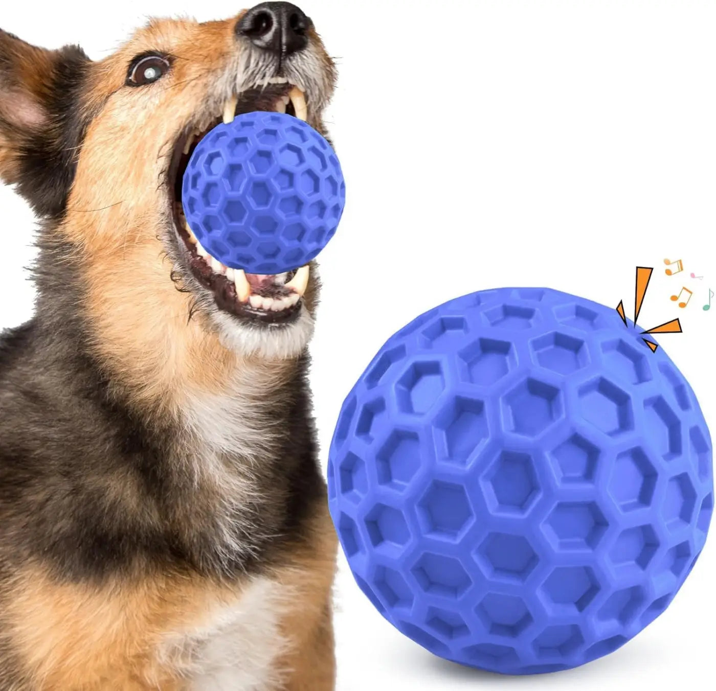 The Ball Depot dog balls: Indestructible Squeaky Dog Balls