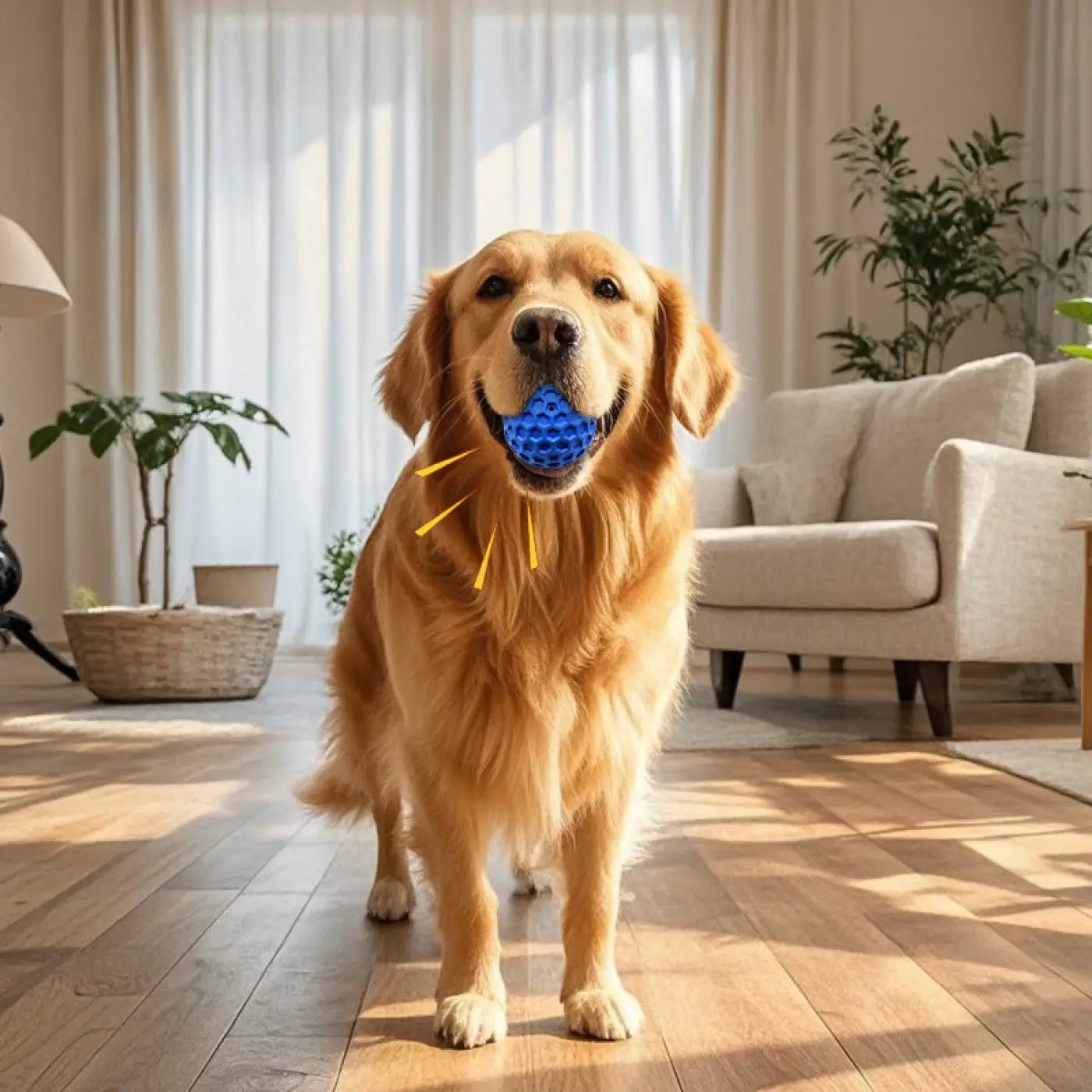 The Ball Depot dog balls: Indestructible Squeaky Dog Balls