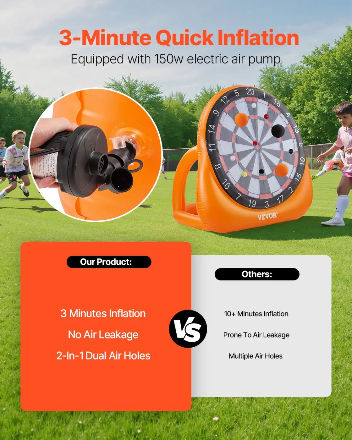 Cashymart ball game: Inflatable 6ft Soccer Dart Board