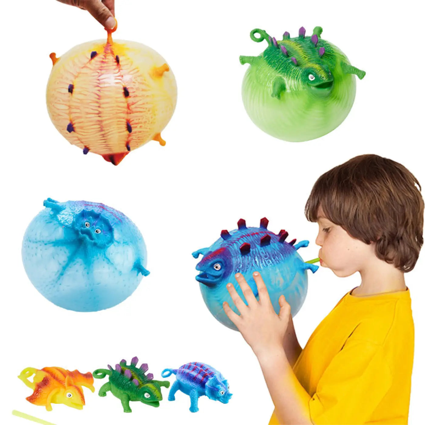The Ball Depot novelty ball: Inflatable Animal Decompression Blowing Dinosaur Bobo Ball