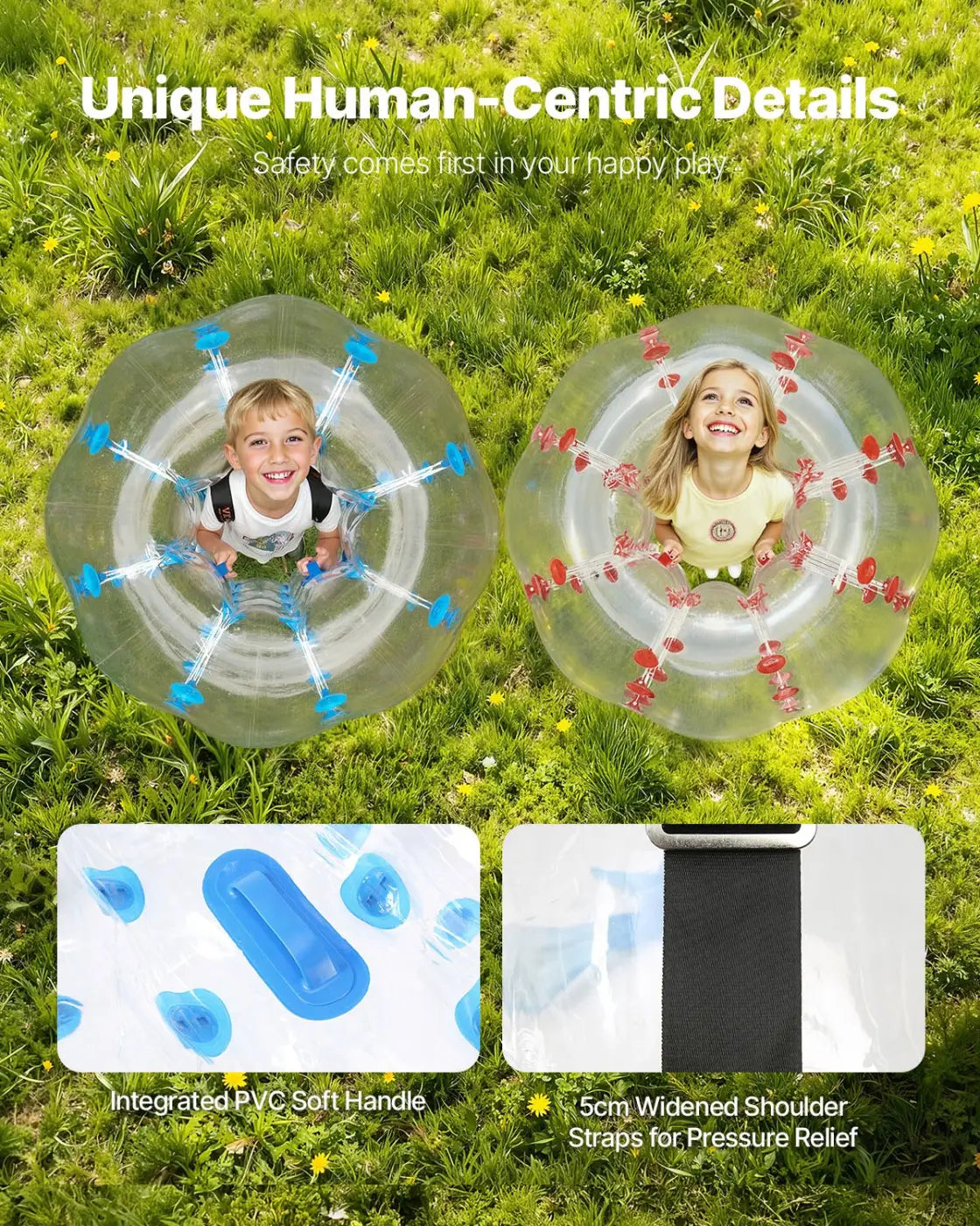 The Ball Depot kids inflatable ball: Inflatable Polka dot Bumper Balls 2-Pack,