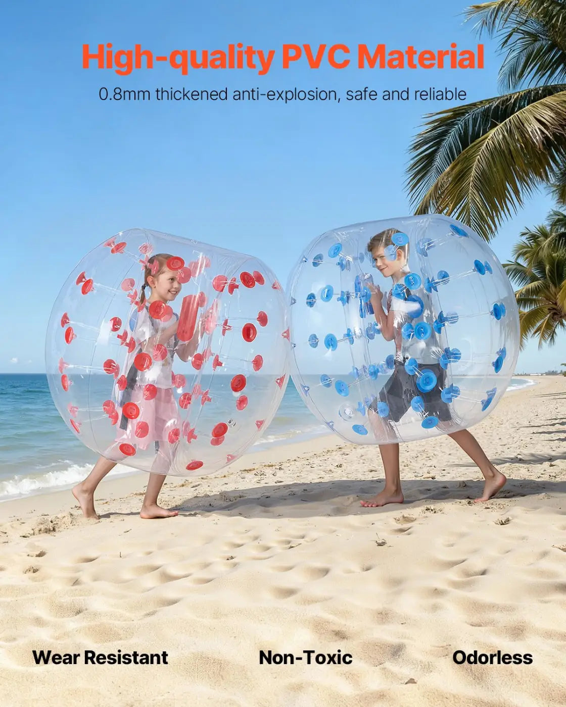 The Ball Depot kids inflatable ball: Inflatable Polka dot Bumper Balls 2-Pack,