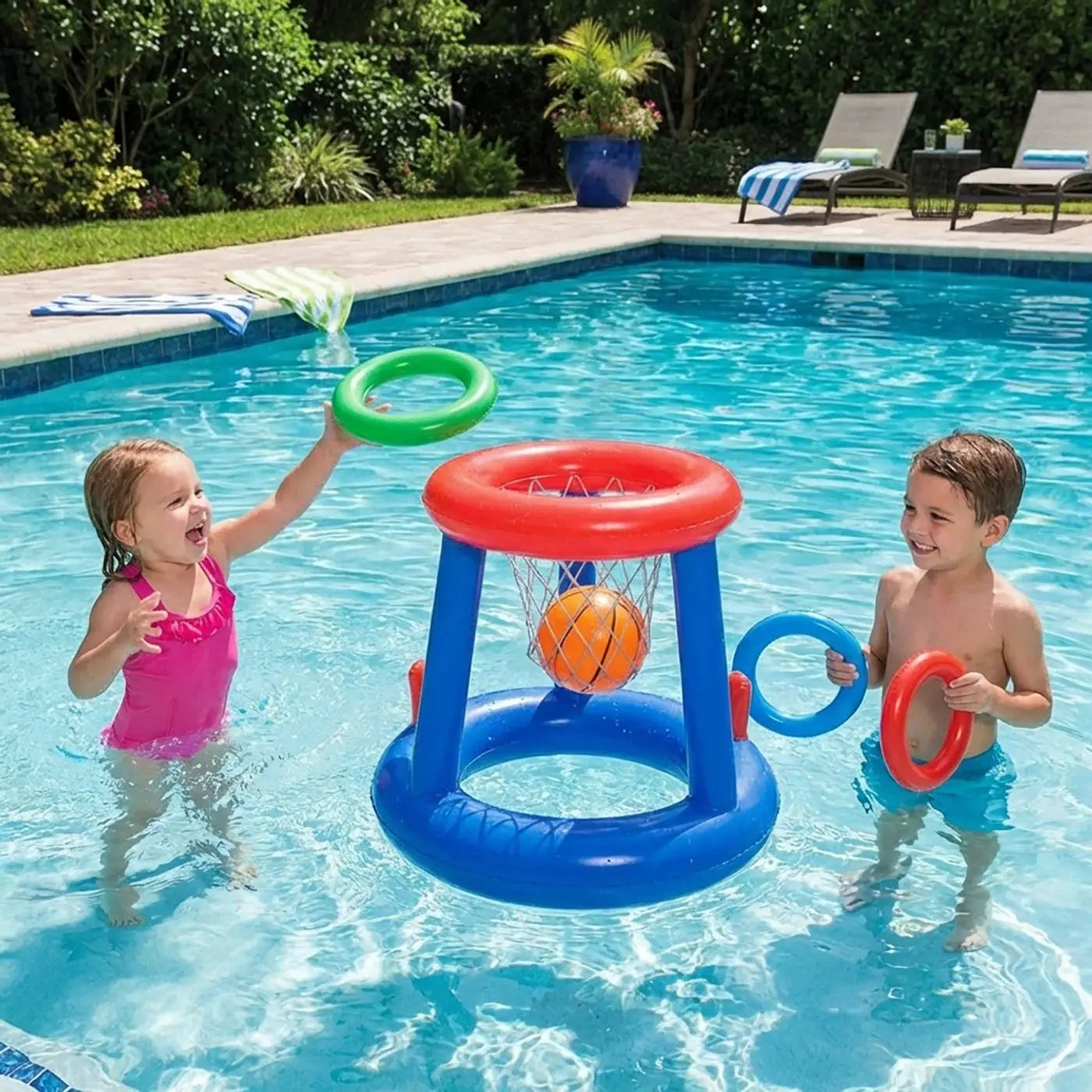 AK Brand basketball game set: Inflatable pool basketball game set