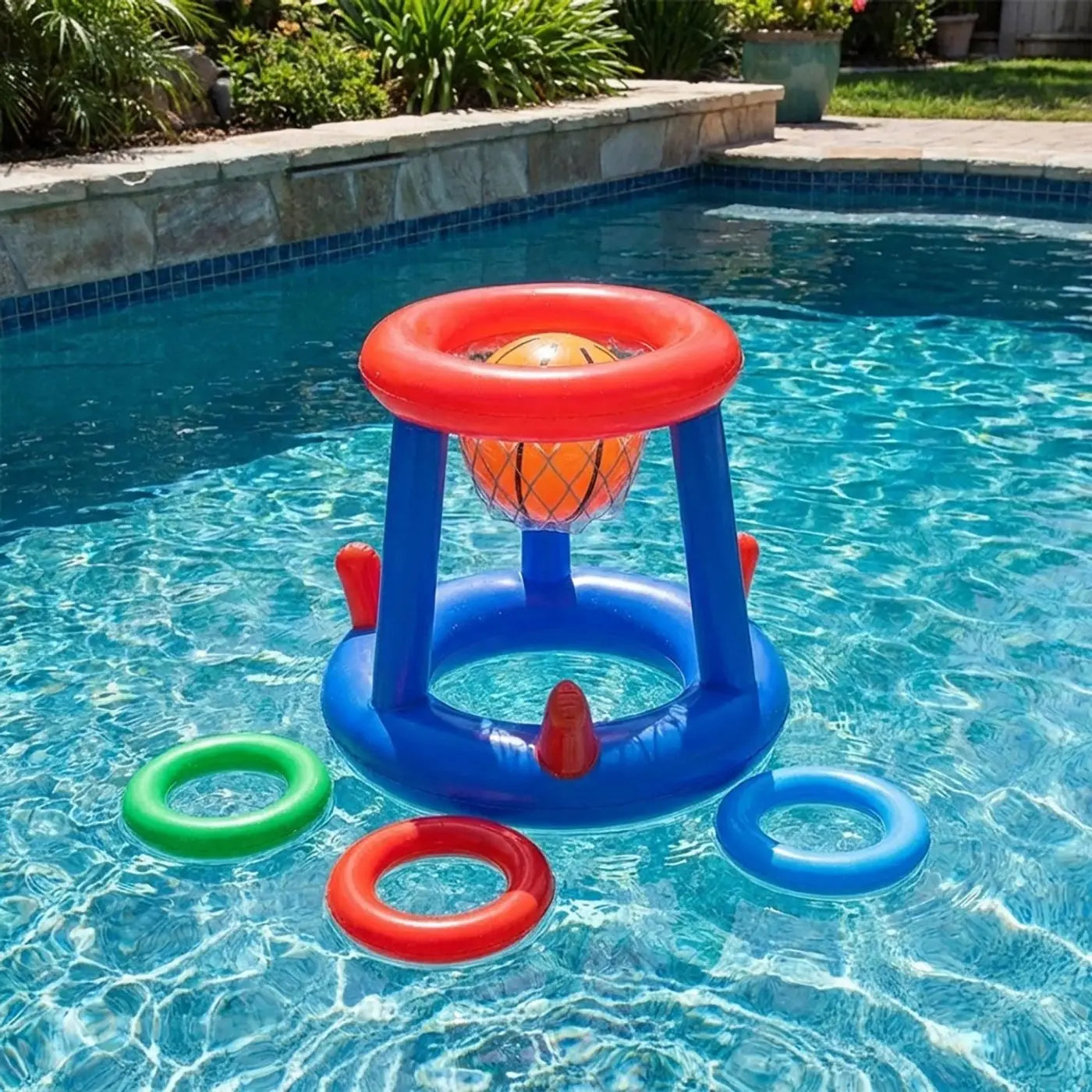 AK Brand basketball game set: Inflatable pool basketball game set