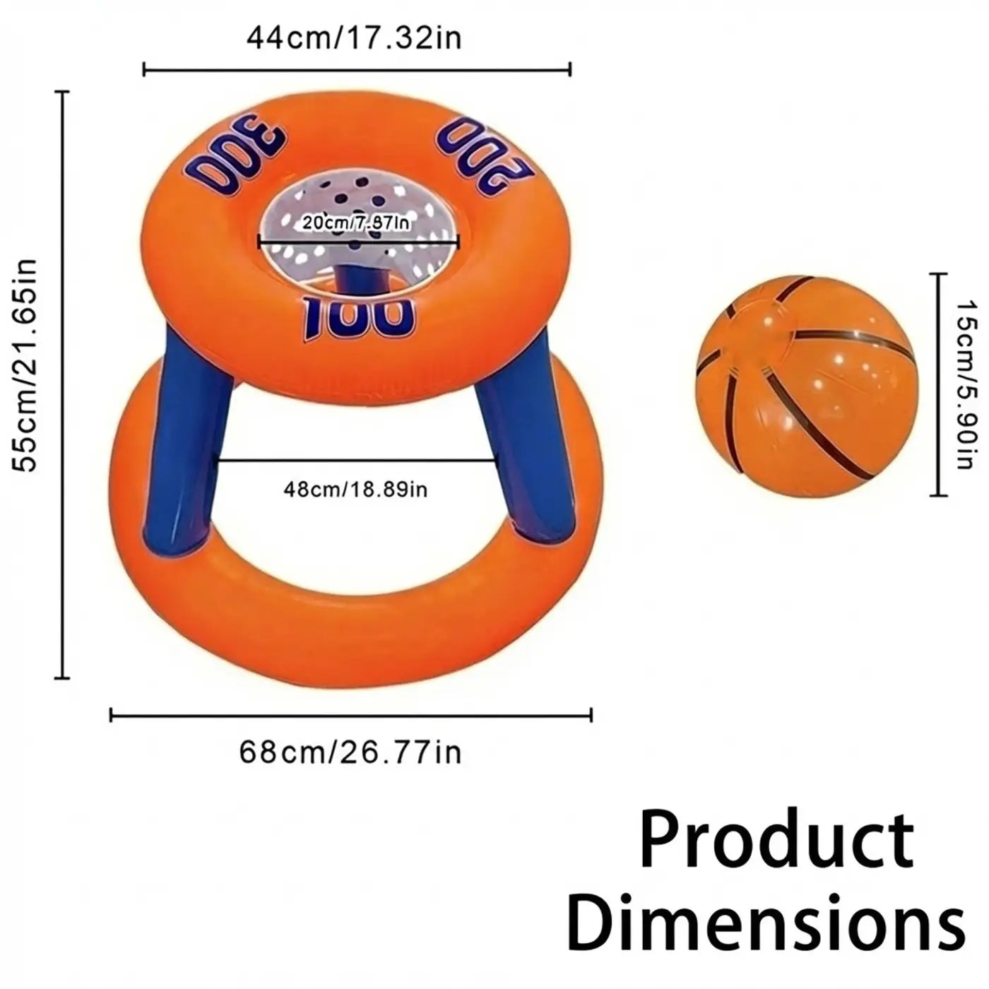 AK Brand basketball game set: Inflatable pool basketball game set