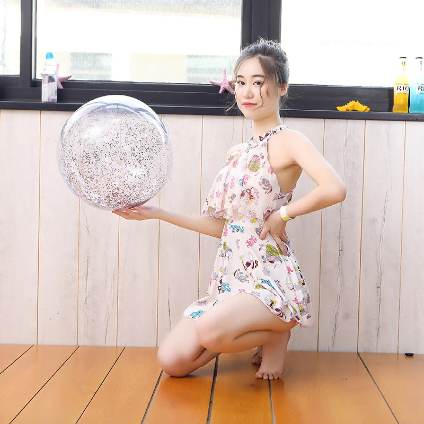 The Ball Depot beach ball: Inflatable sequin beach ball