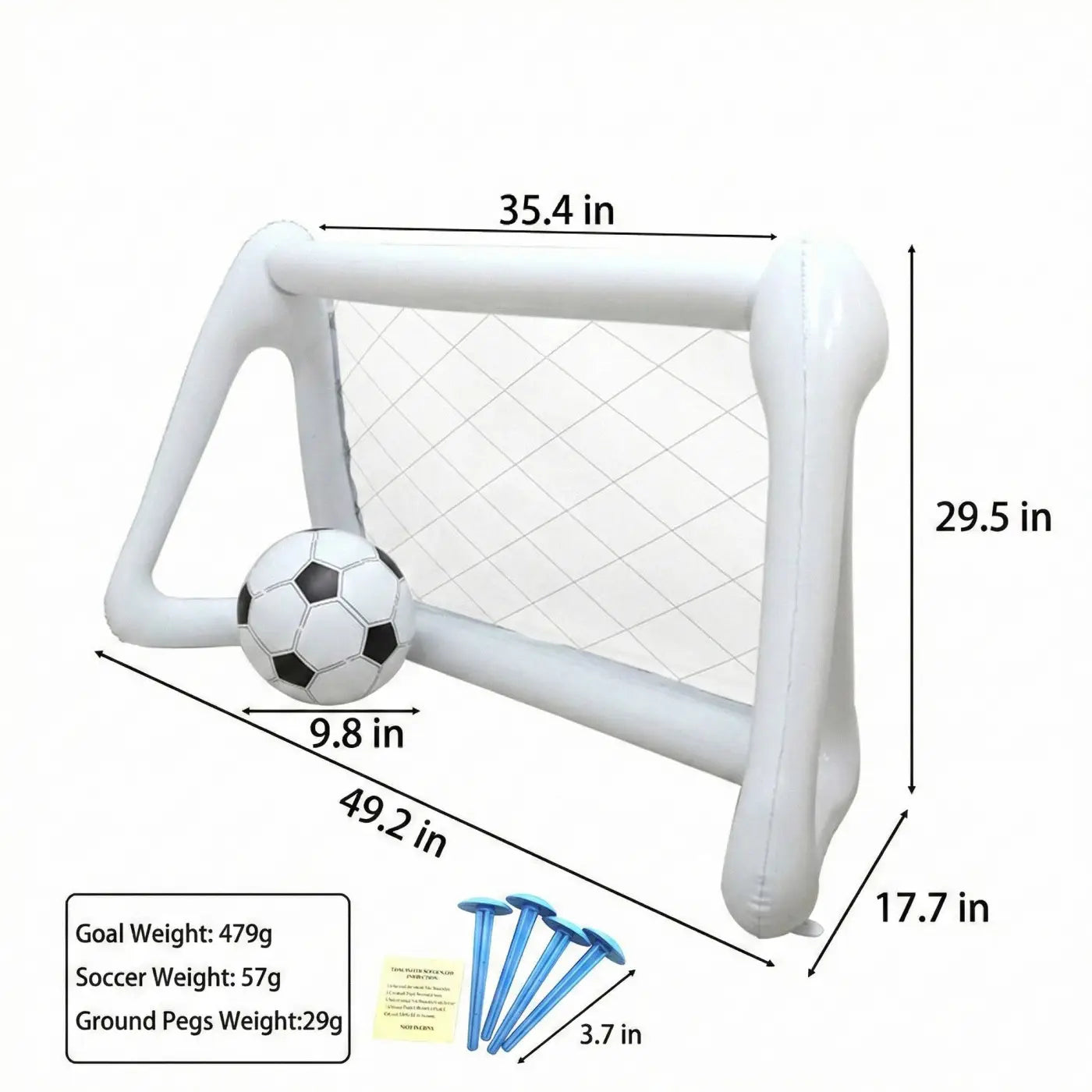 AK Brand kids inflatable ball: Inflatable Soccer Goal with Net for kids