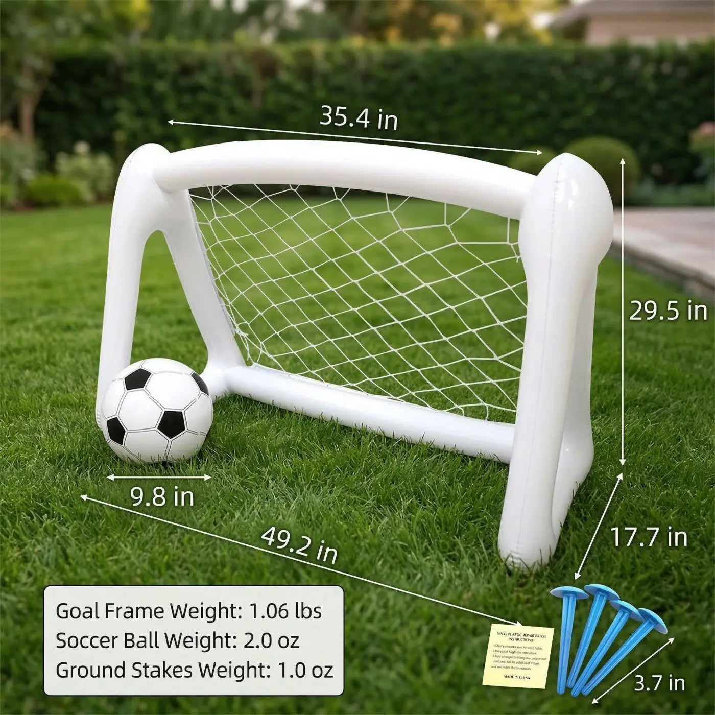AK Brand kids inflatable ball: Inflatable Soccer Goal with Net for kids