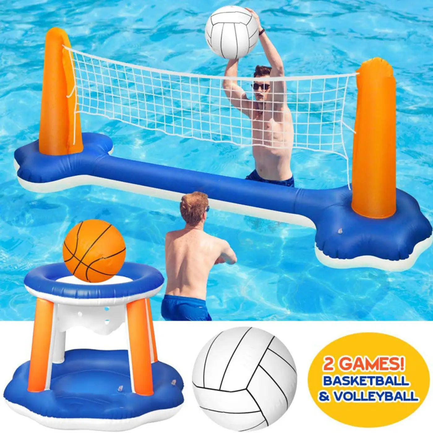 The Ball Depot volleyball: Inflatable Water Volleyball Stand Adult Playing Water Toy