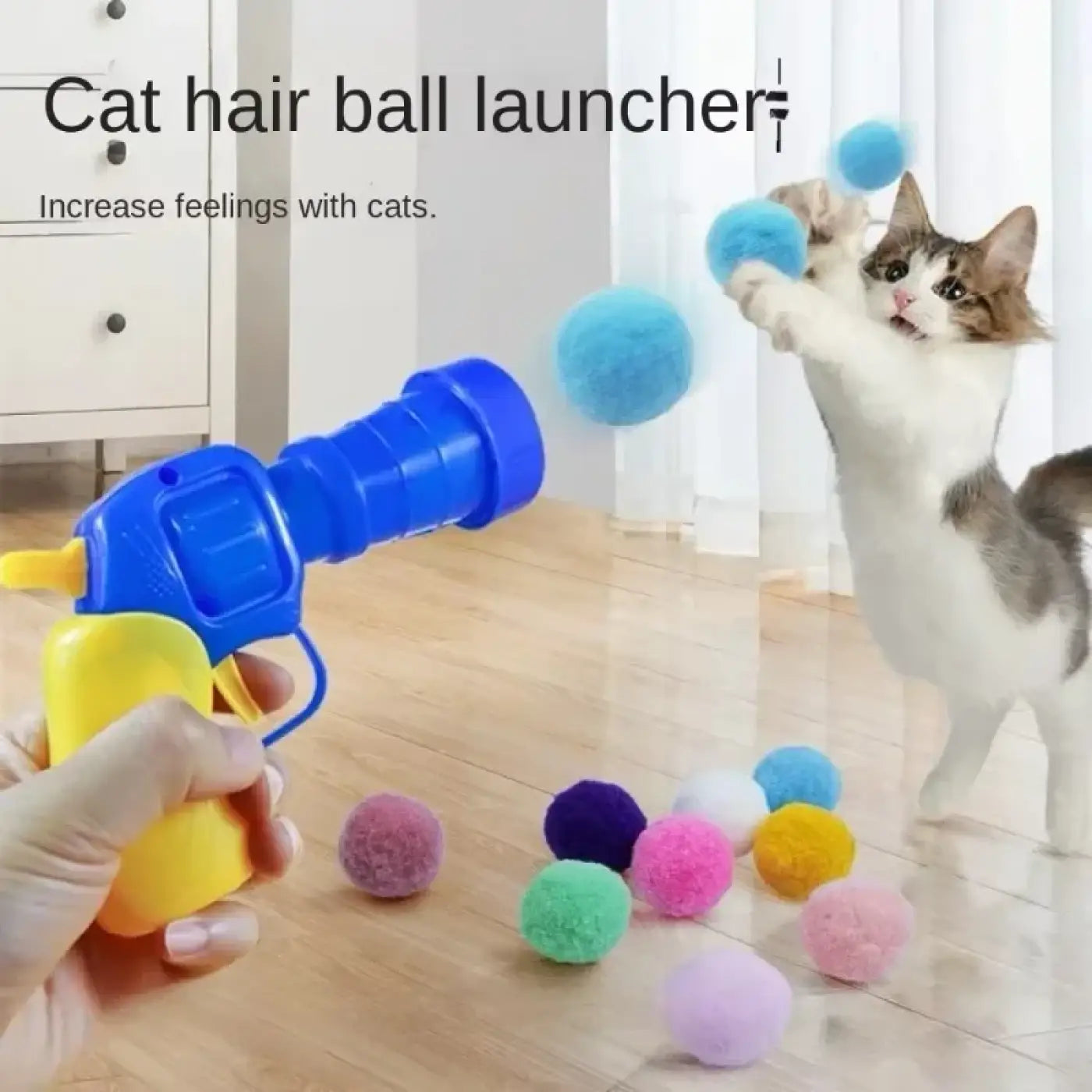 The Ball Depot Cat Balls: Interactive Cat Toy Shooting Ball Launcher